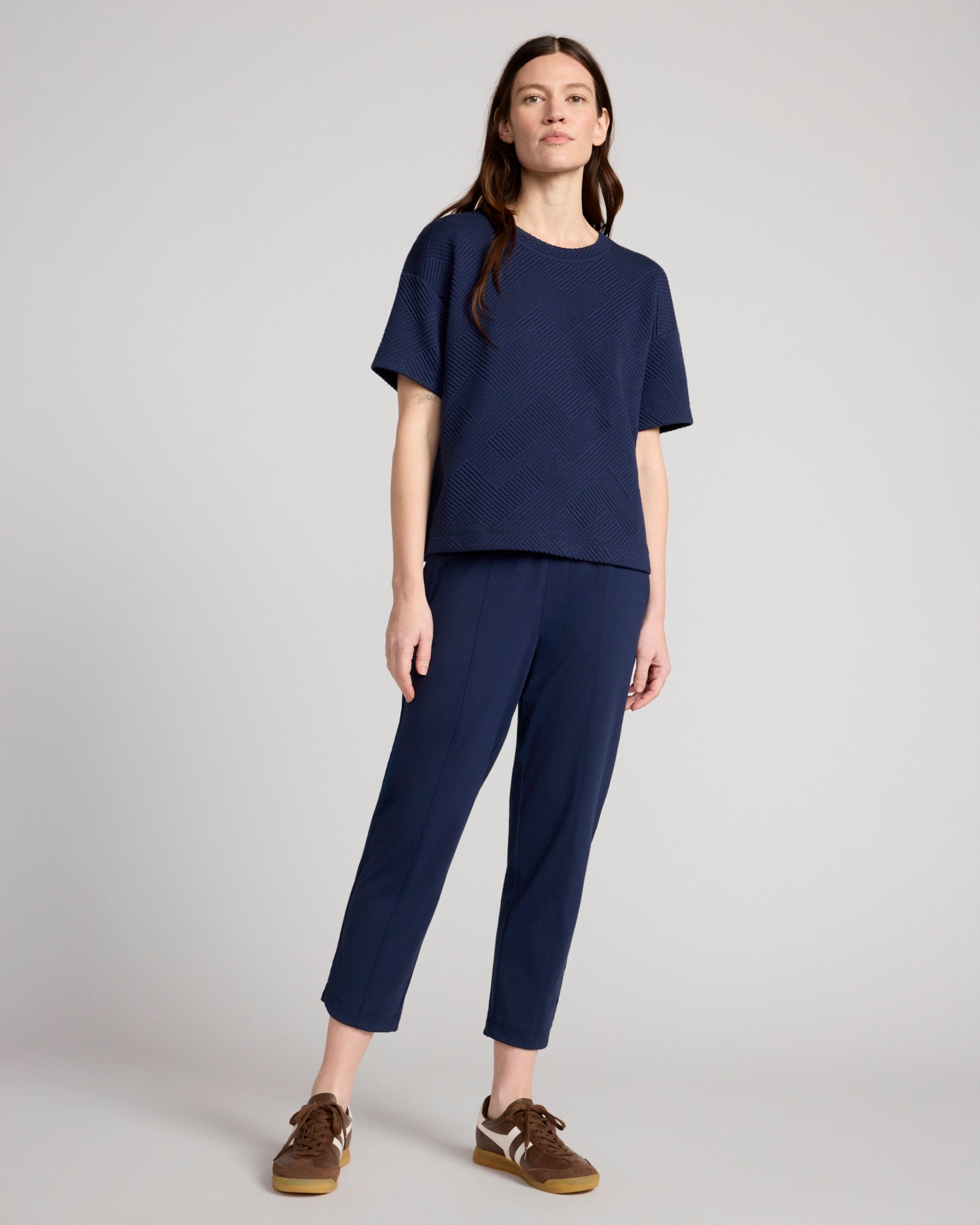 The Soft Stretch GRS Certified Recycled Nylon Weekend Pant - Navy Blazer