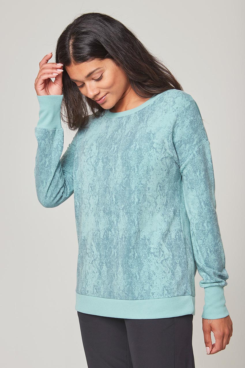 Women’s Printed Active Sweatshirt - Arctic (Snake)
