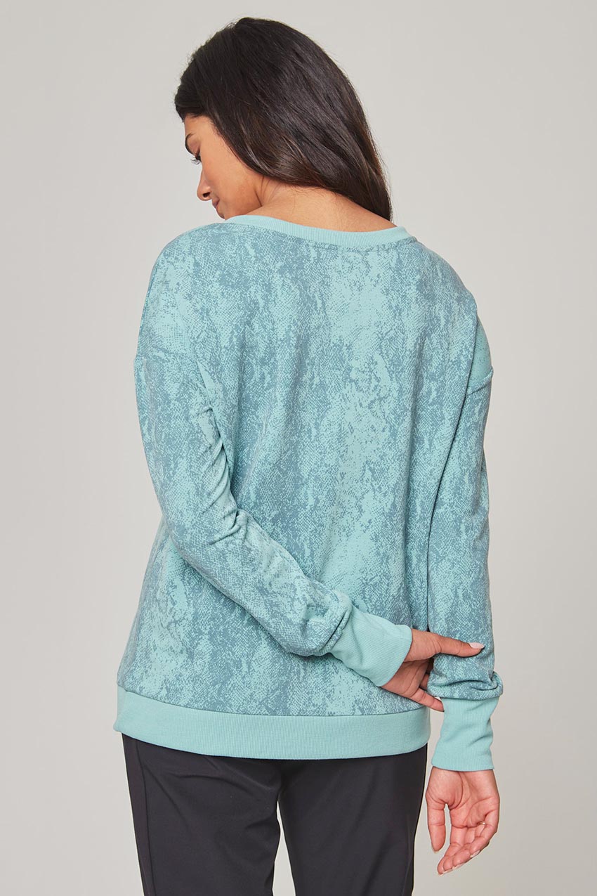 Women’s Printed Active Sweatshirt - Arctic (Snake)