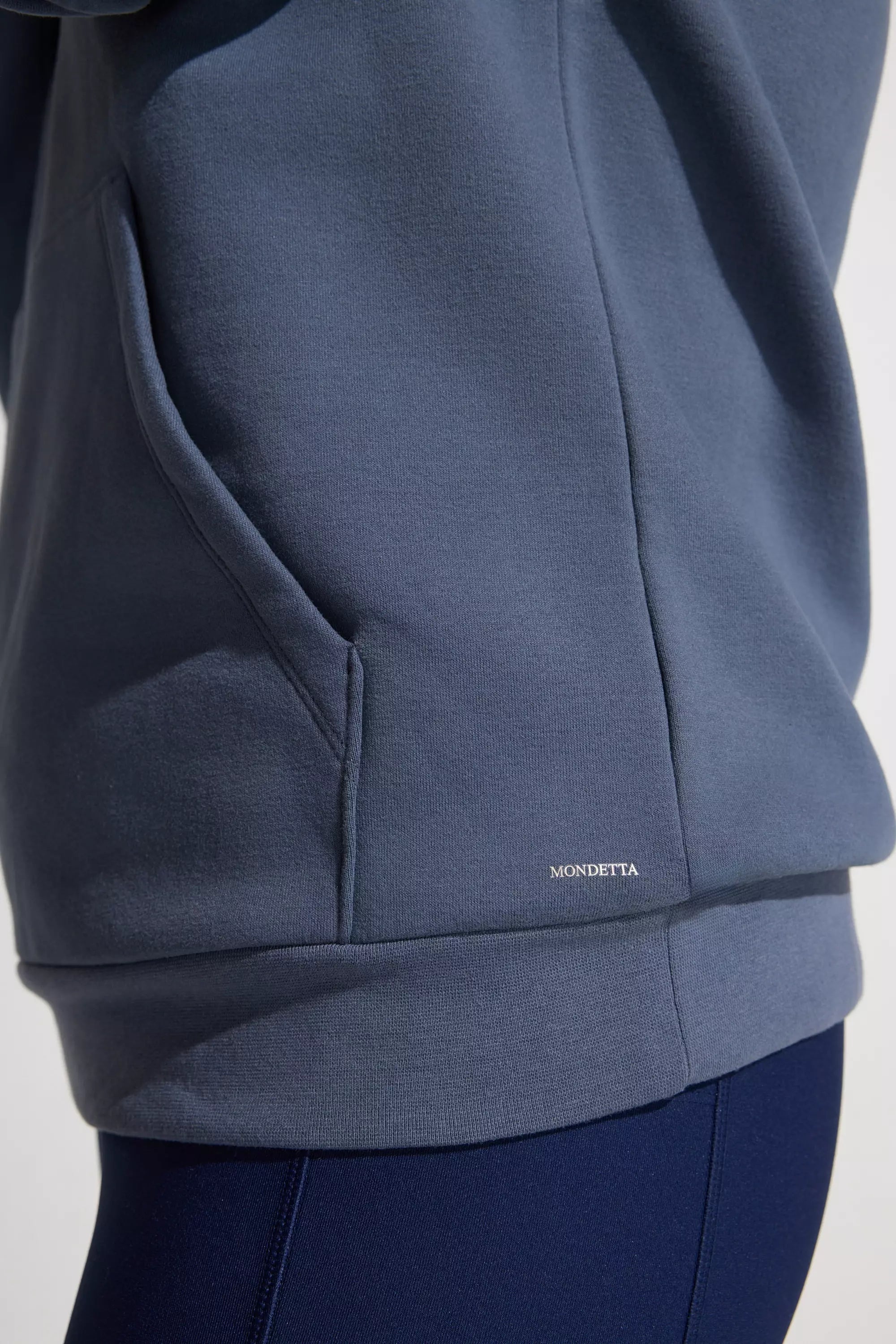 Womens Fleece Crew Neck Top - Blue
