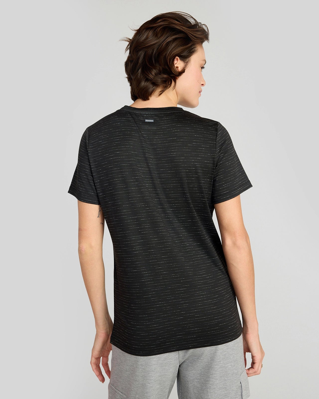 The GRS Certified Recycled Poly Space Dye Tee - Black
