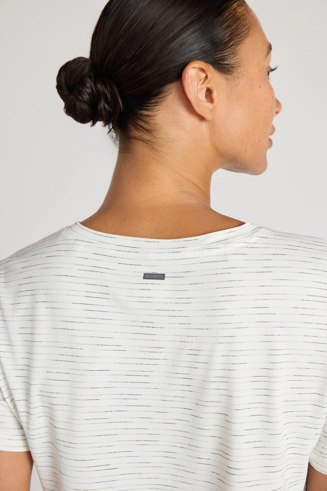 The GRS Certified Recycled Poly Space Dye Tee - White Combo