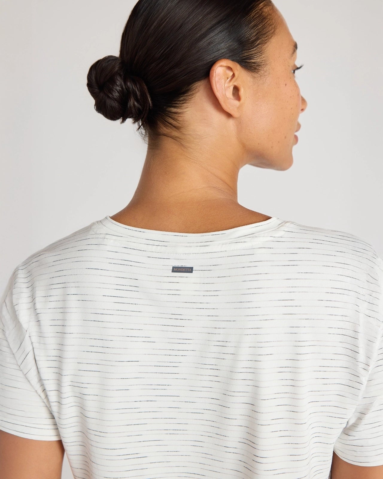 The GRS Certified Recycled Poly Space Dye Tee - White Combo