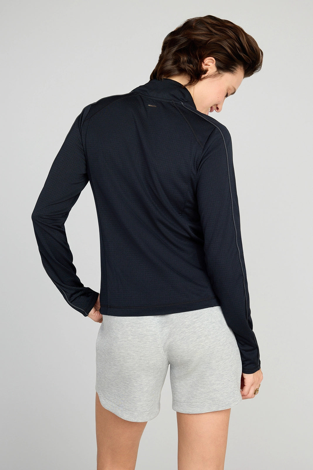 The Run Active GRS Certified Recycled Poly 1/4 Zip Top - Black