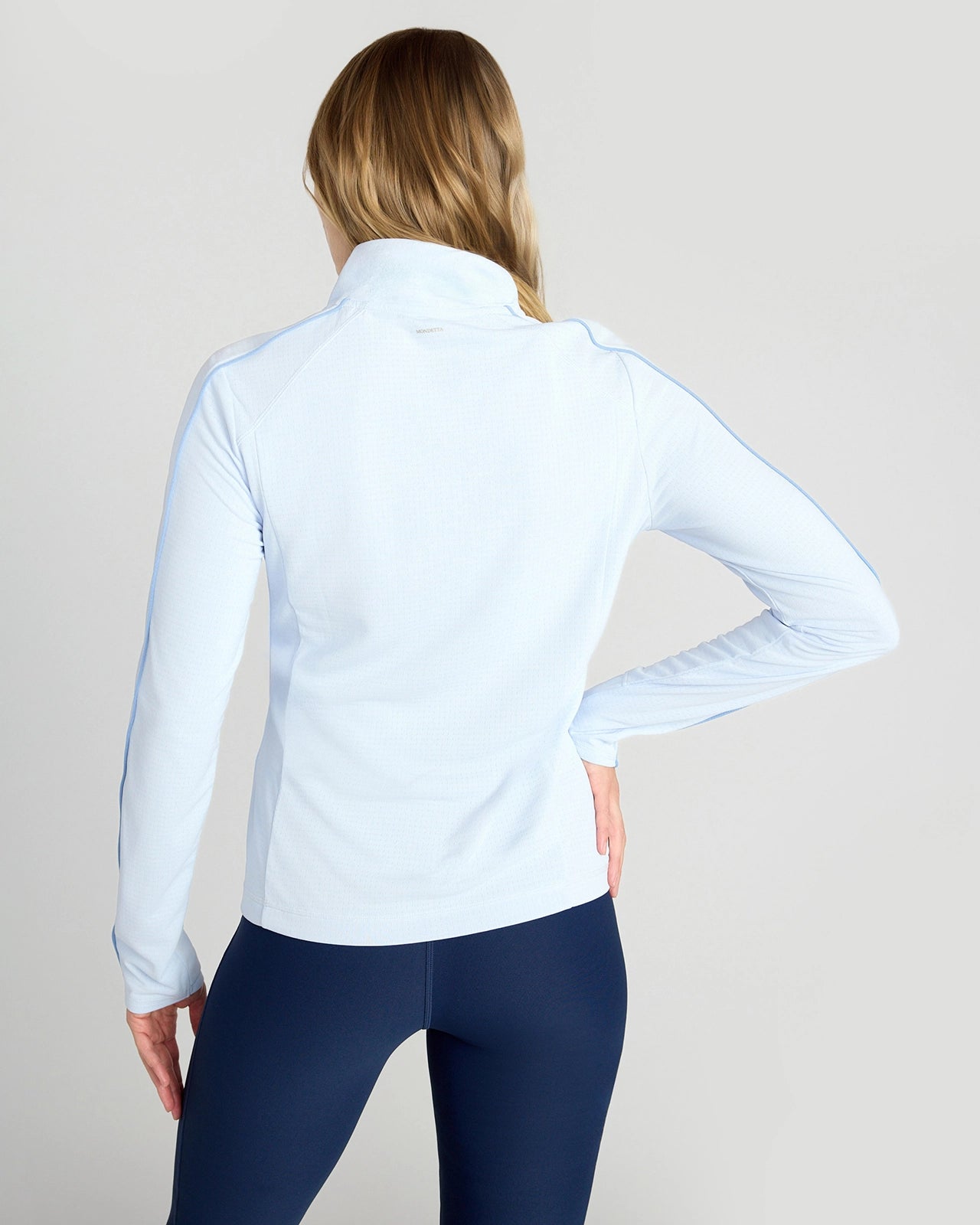The Run Active GRS Certified Recycled Poly 1/4 Zip Top - Blue