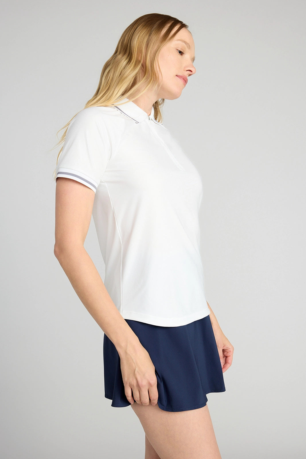 The Active GRS Certified Recycled Poly Diamond Knit Polo - White