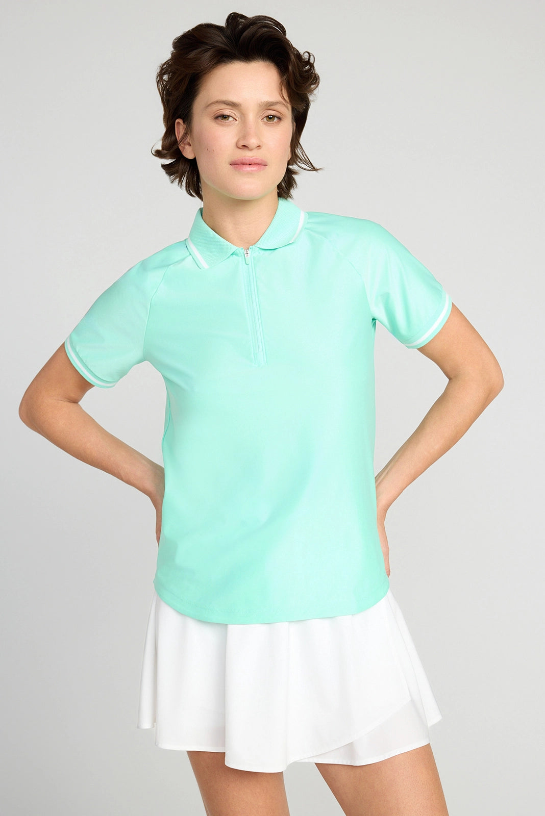 The Active GRS Certified Recycled Poly Diamond Knit Polo - Green