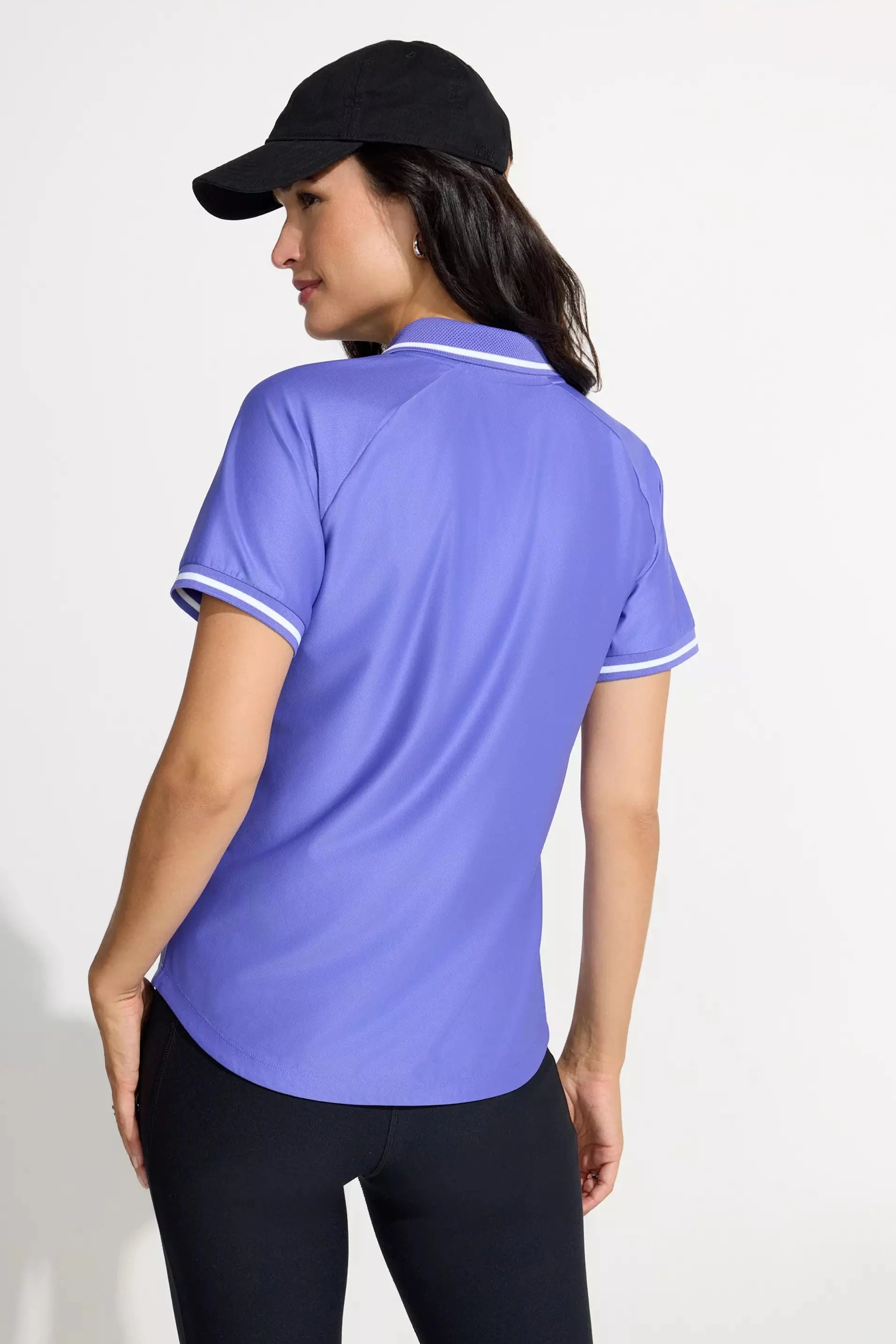 The Active GRS Certified Recycled Poly Diamond Knit Polo - Blue