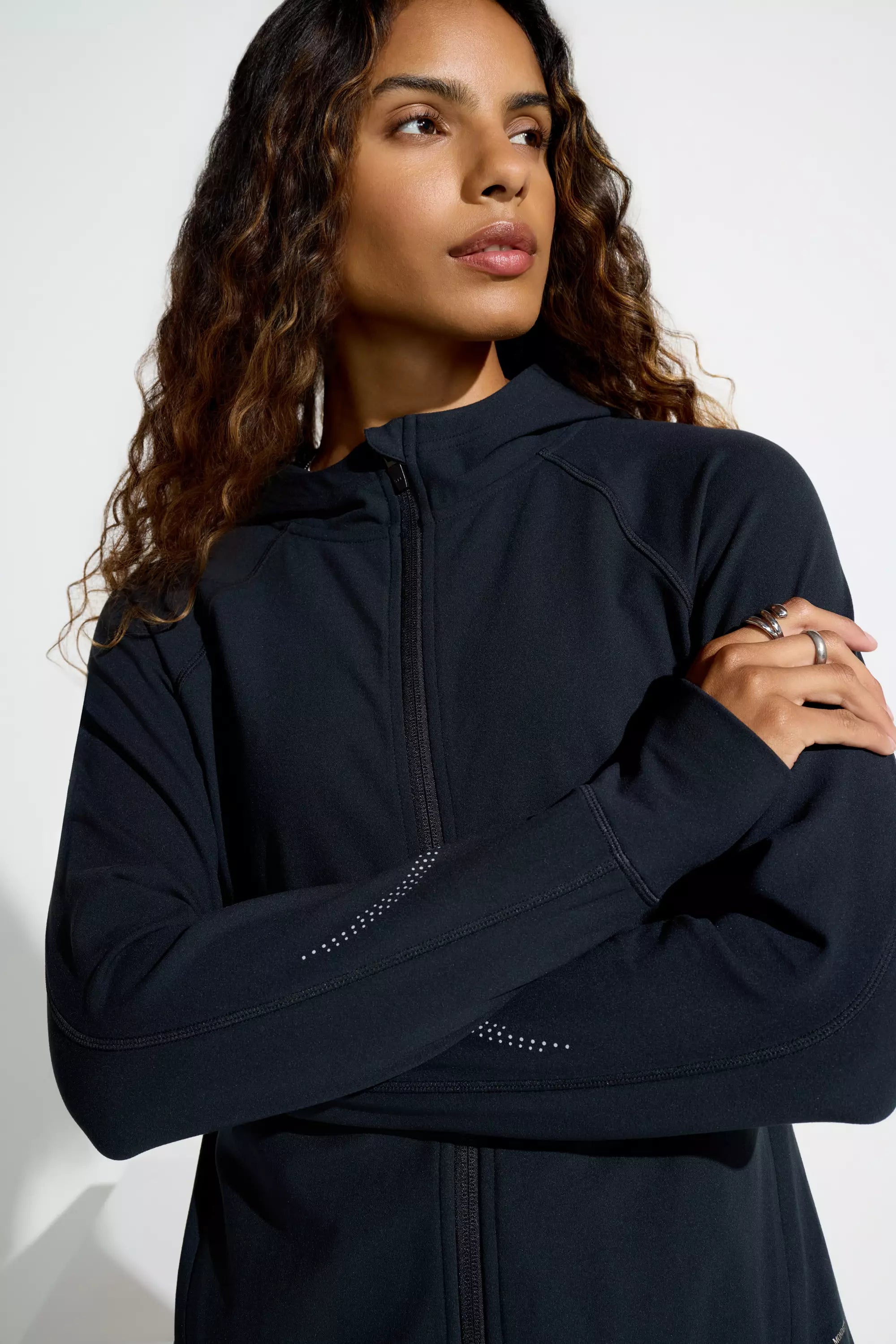 The Stretch GRS Certified Recycled Poly Run Jacket - Black