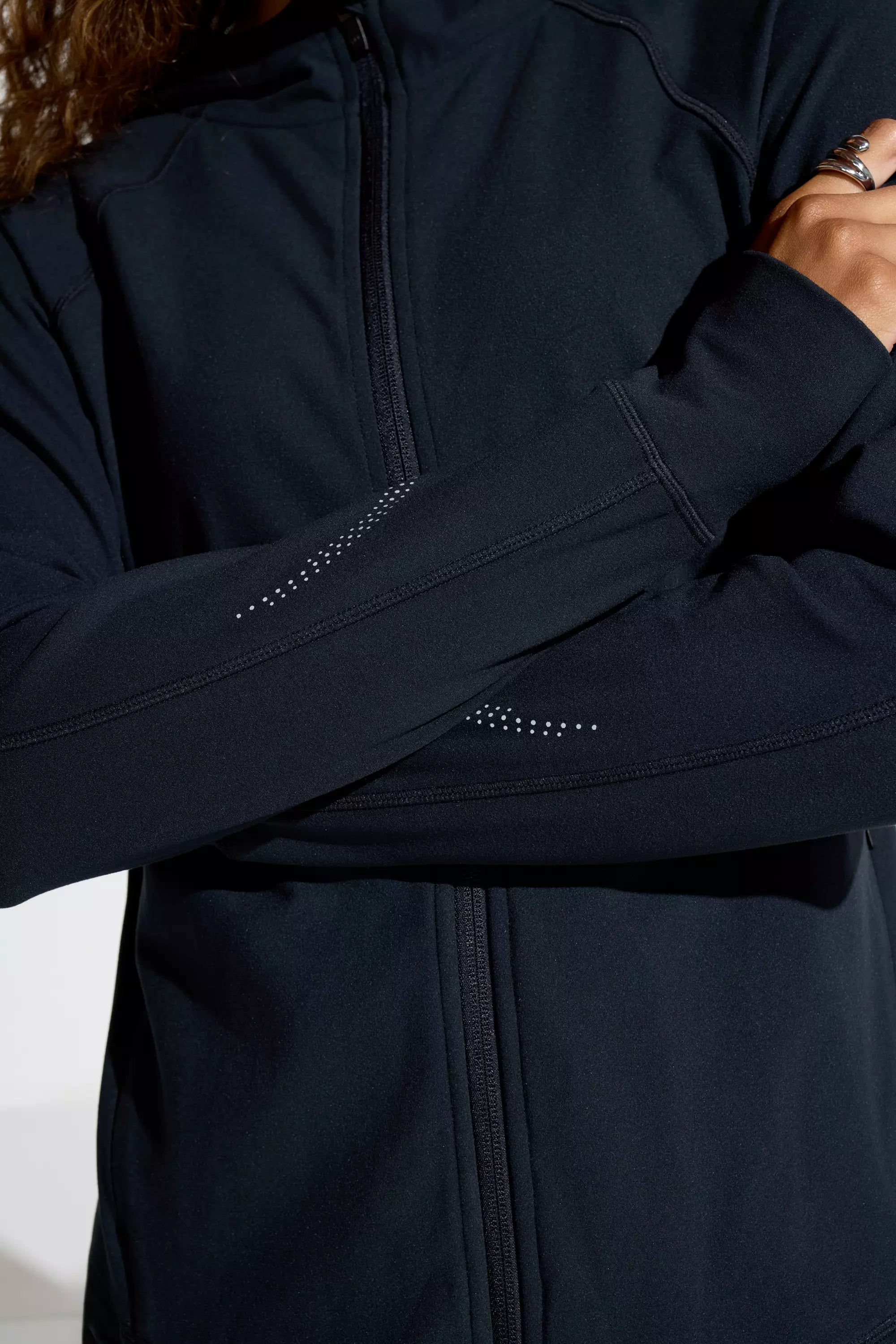 The Stretch GRS Certified Recycled Poly Run Jacket - Black