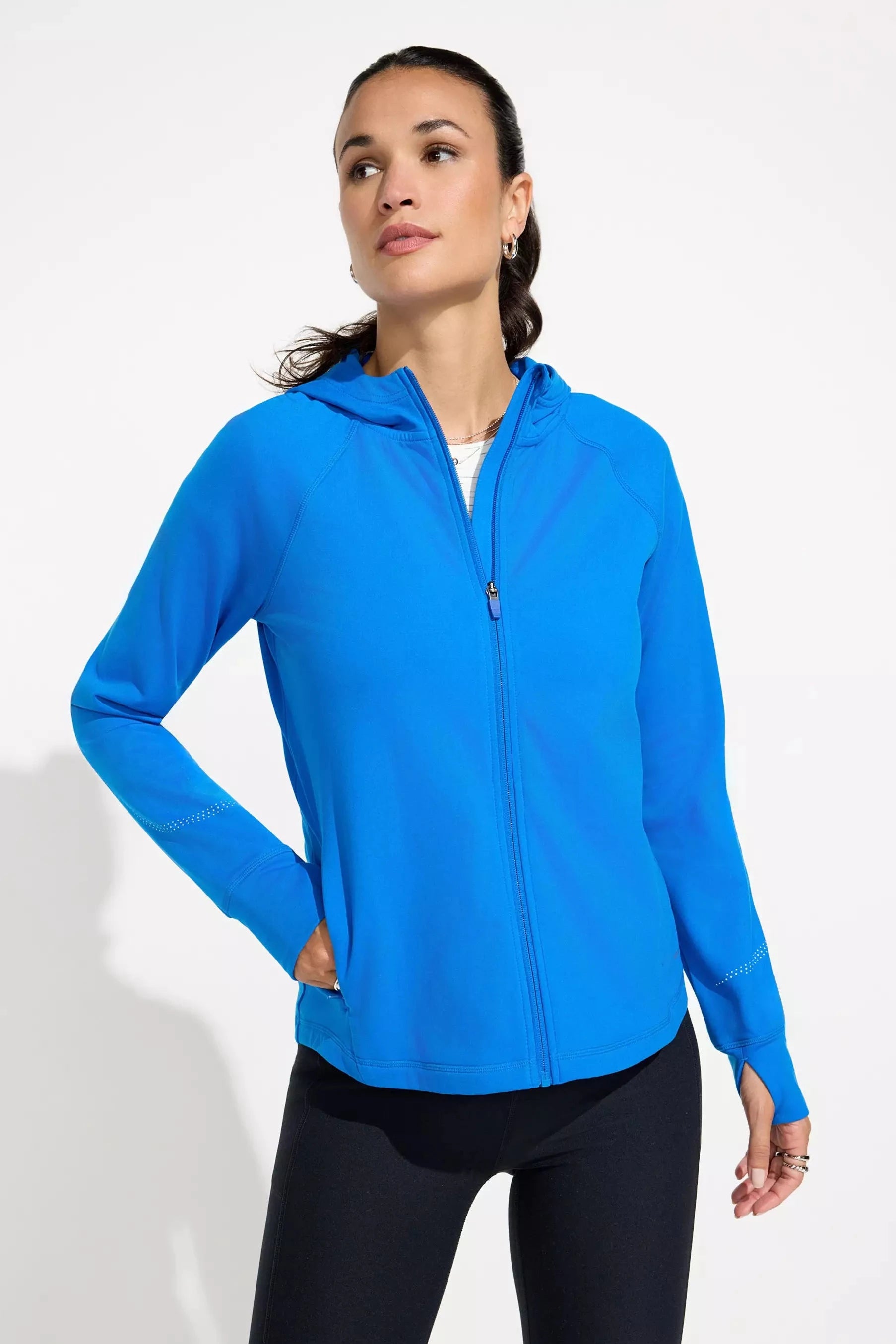 The Stretch GRS Certified Recycled Poly Run Jacket - Blue