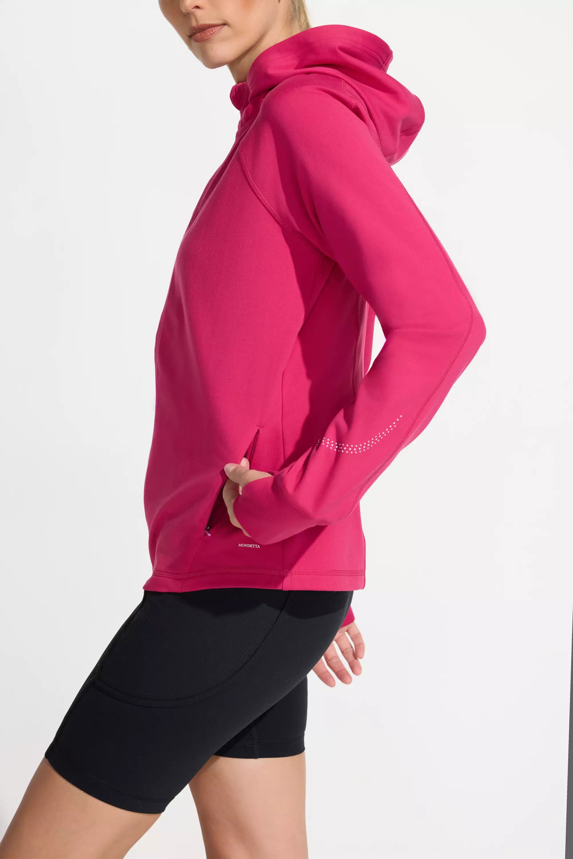 The Stretch GRS Certified Recycled Poly Run Jacket - Pink