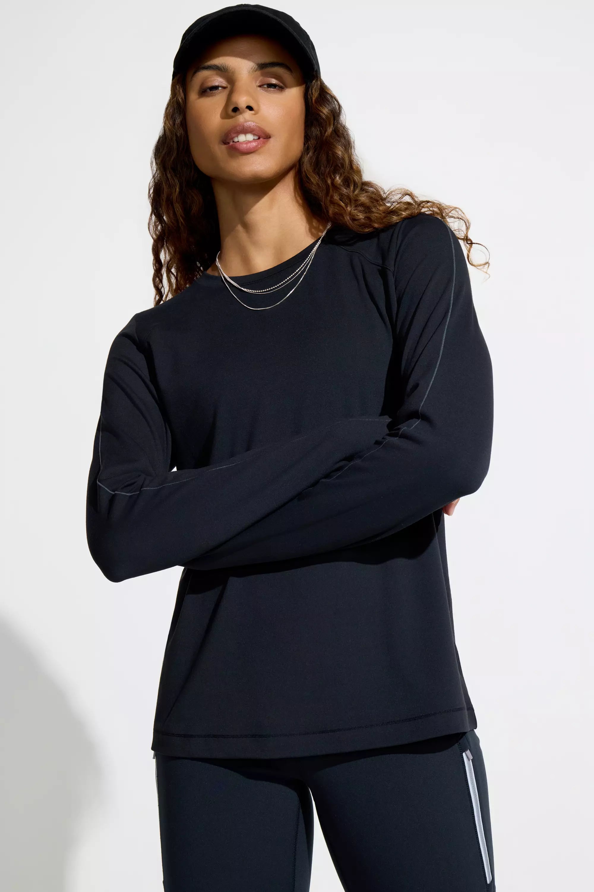 The Active GRS Certified Recycled Poly Long Sleeve Tee - Black