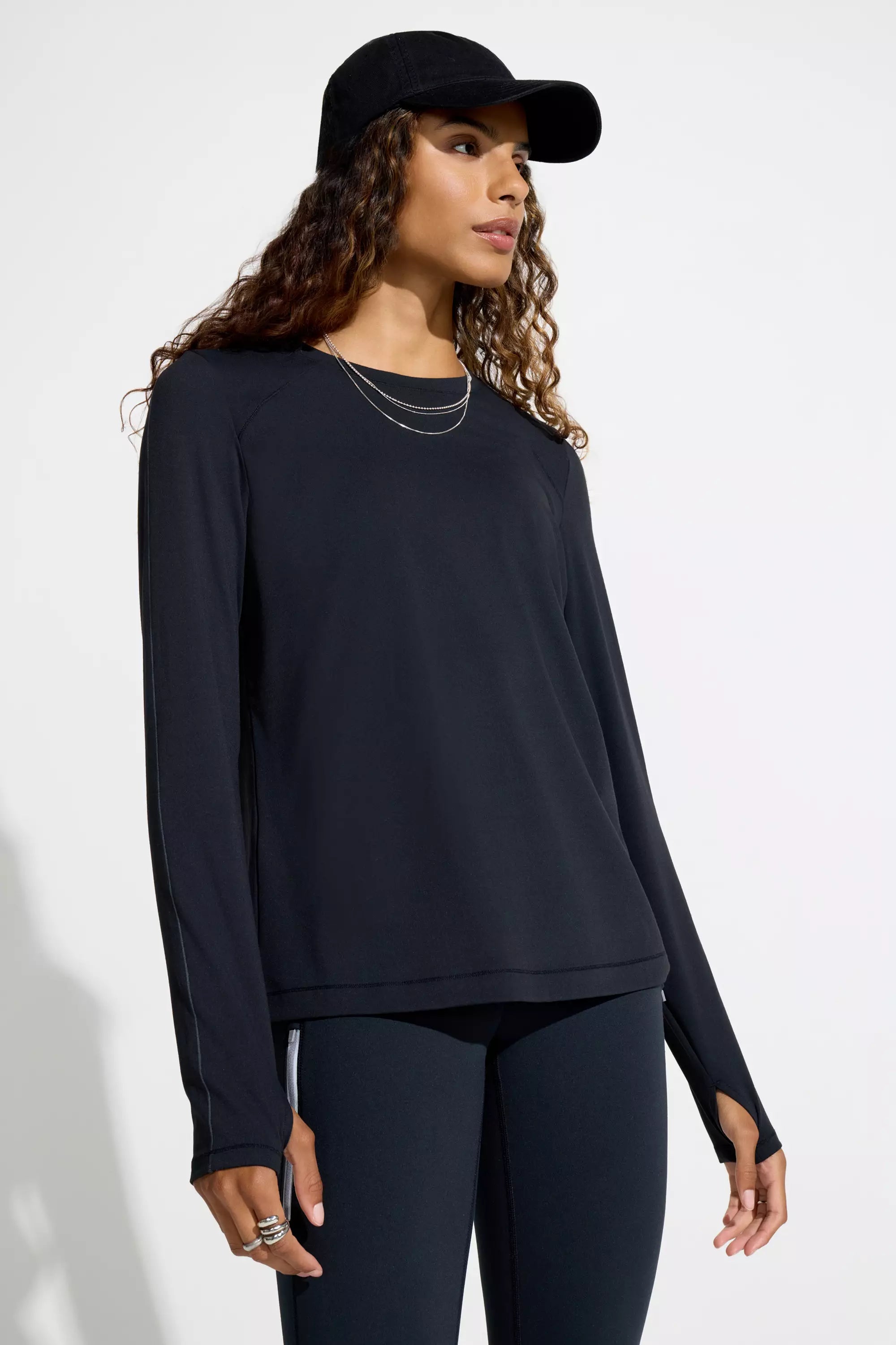 The Active GRS Certified Recycled Poly Long Sleeve Tee - Black