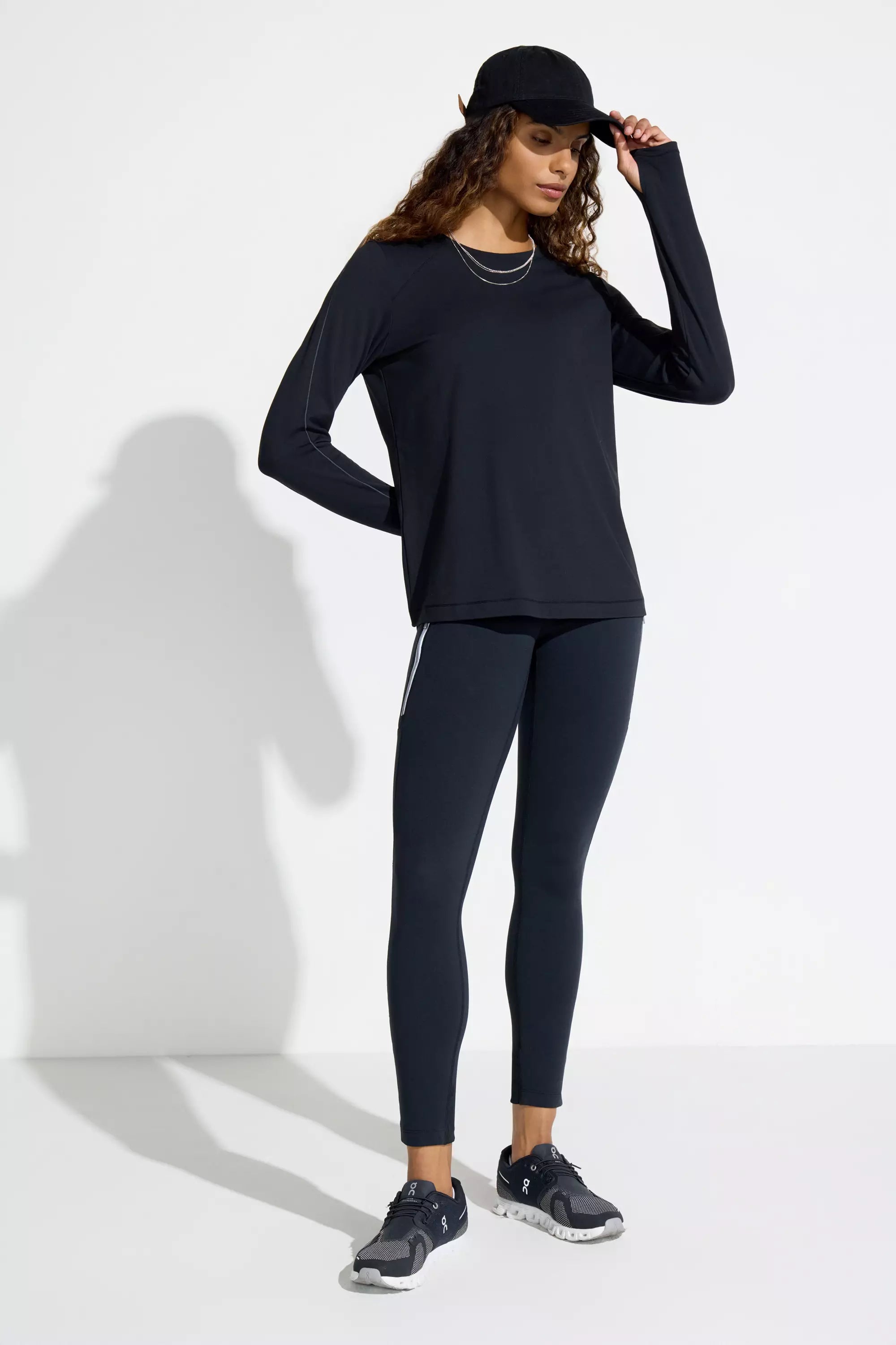 The Active GRS Certified Recycled Poly Long Sleeve Tee - Black