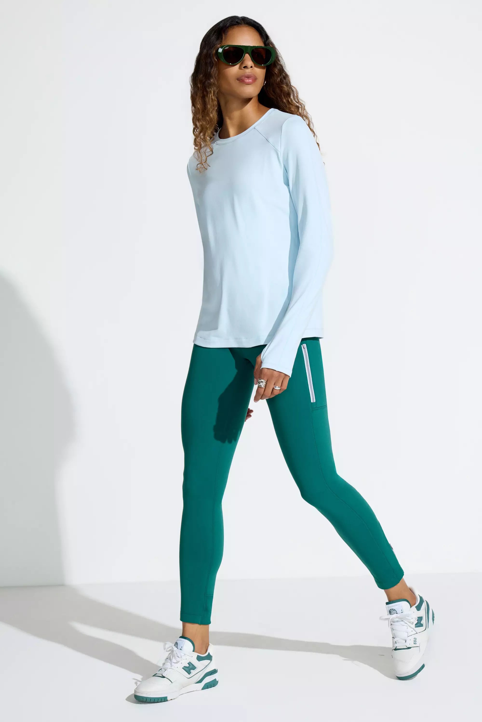 The Active GRS Certified Recycled Poly Long Sleeve Tee - Nantucket Breeze