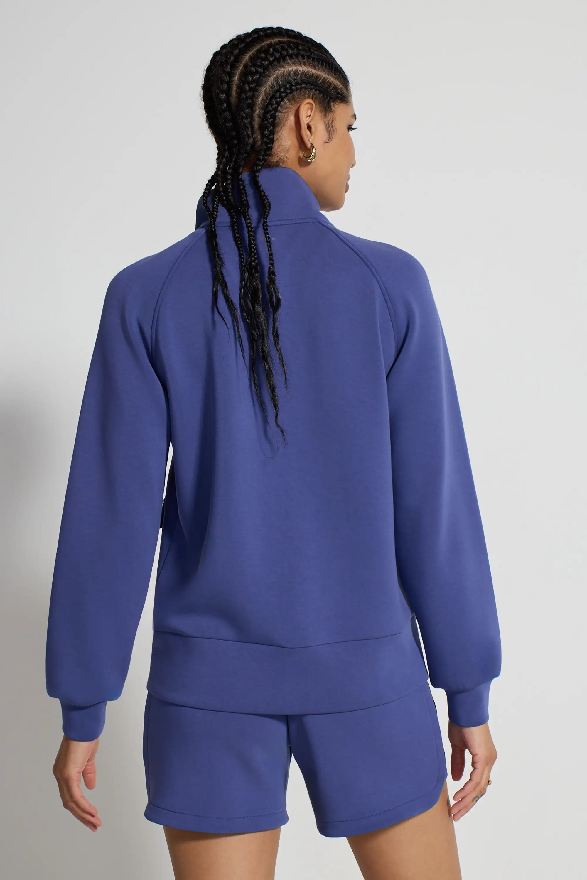 The Soft Luxe GRS Certified Recycled Poly Full Zip Top - Skipper Blue