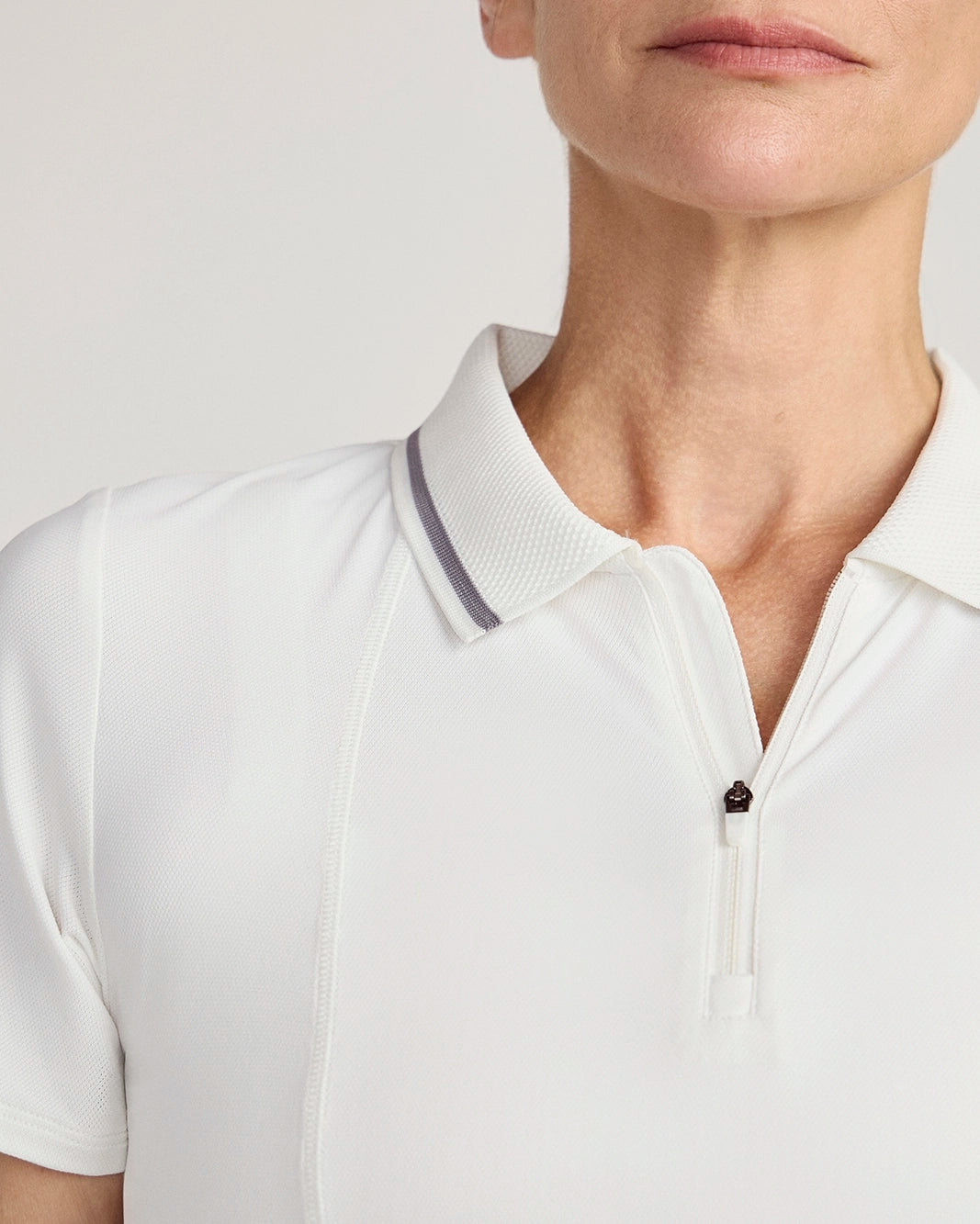 The Stretch Pique GRS Certified Recycled Nylon Polo - White