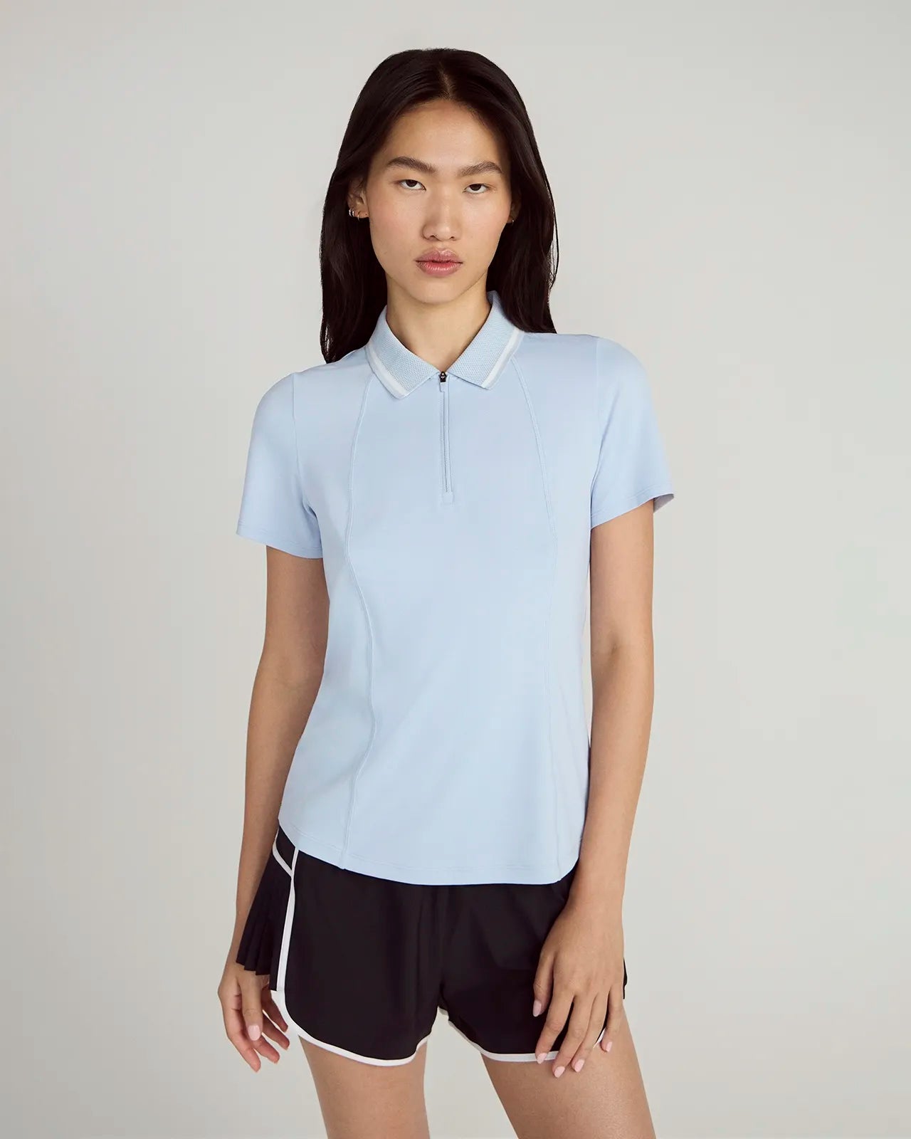 The Stretch Pique GRS Certified Recycled Nylon Polo - Skyway