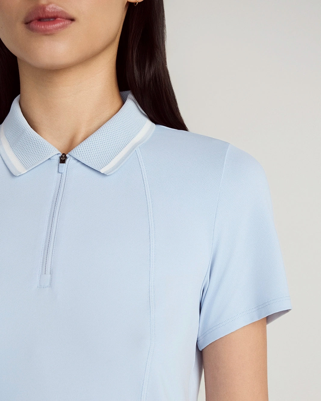 The Stretch Pique GRS Certified Recycled Nylon Polo - Skyway