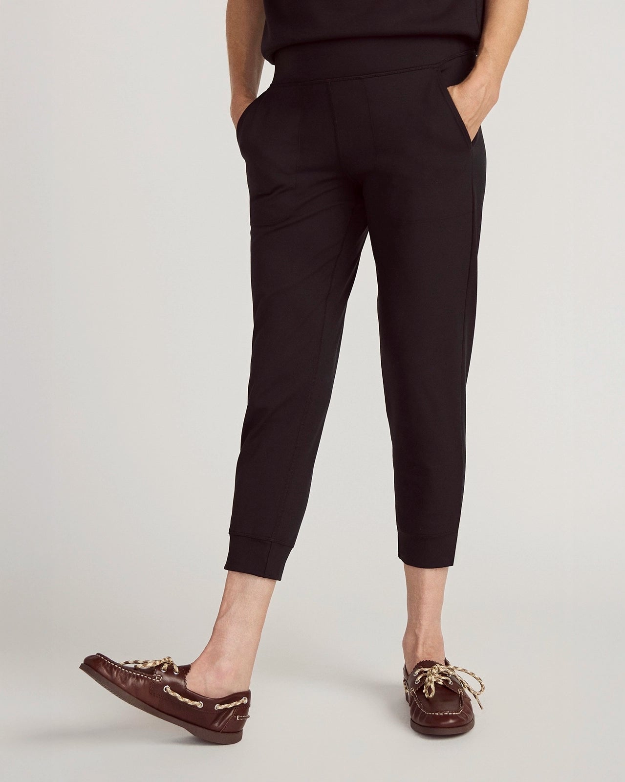 The Soft Stretch GRS Certified Recycled Polyester Capri - Black
