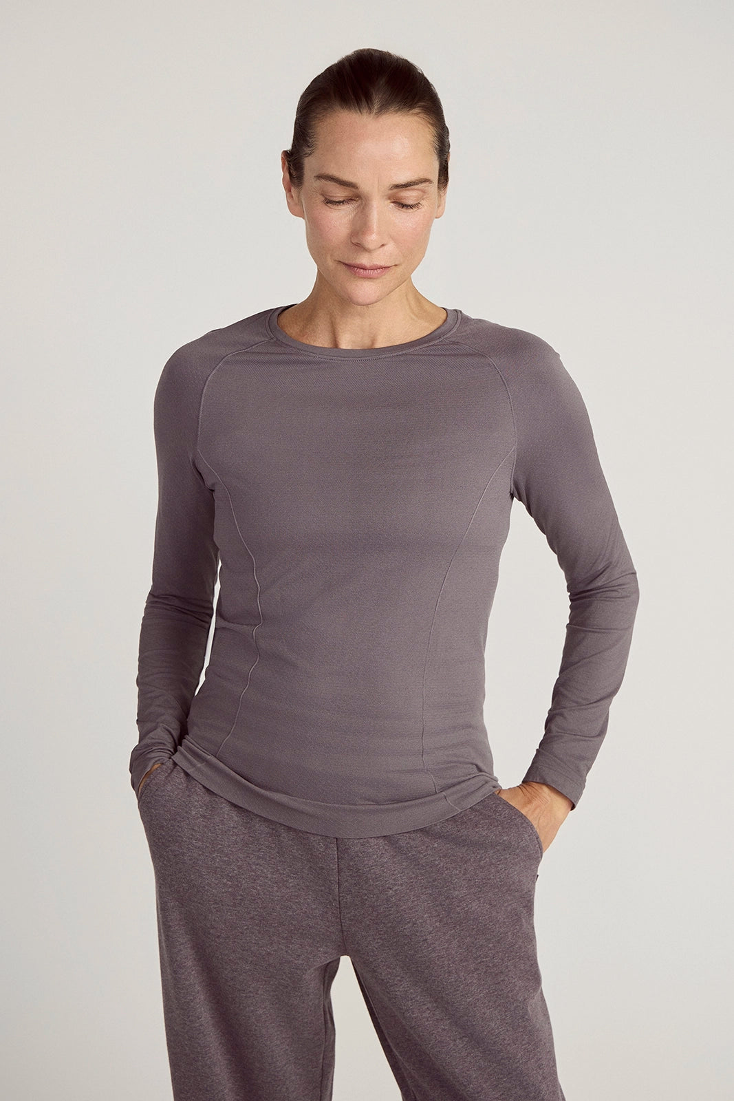 The Stretch Seamless GRS Certified Recycled Nylon Long Sleeve - Excalibur