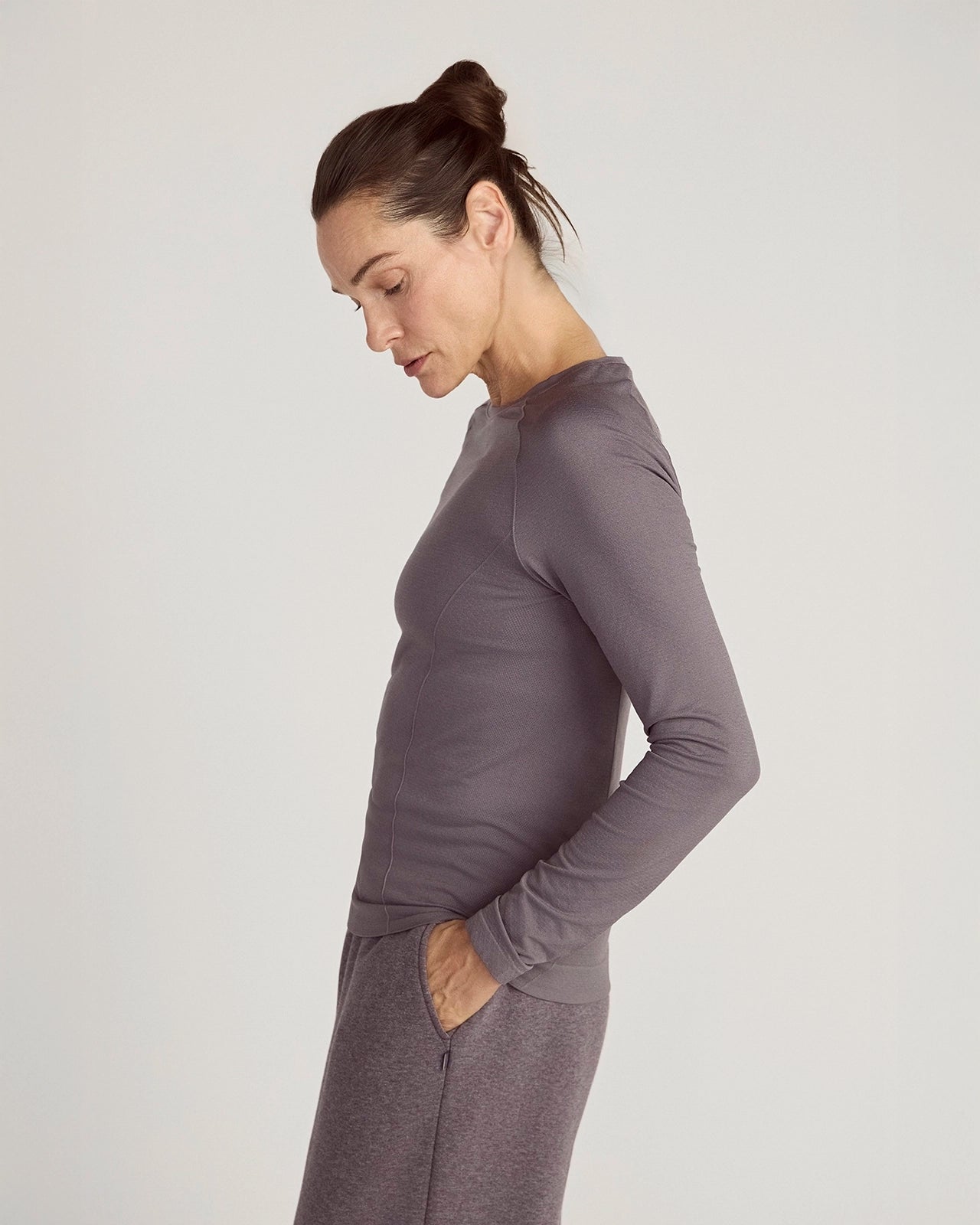 The Stretch Seamless GRS Certified Recycled Nylon Long Sleeve - Excalibur Purple