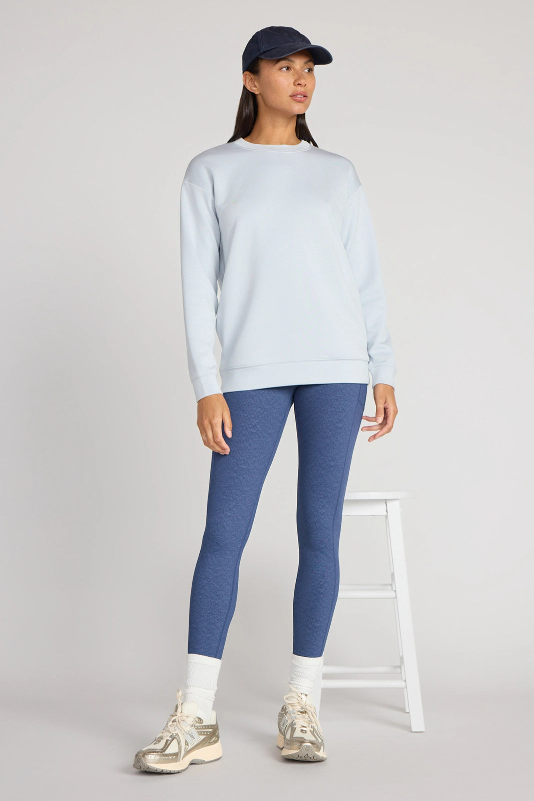 The Warm Stretch GRS Certified Recycled Poly + Modal Sweatshirt - Blue