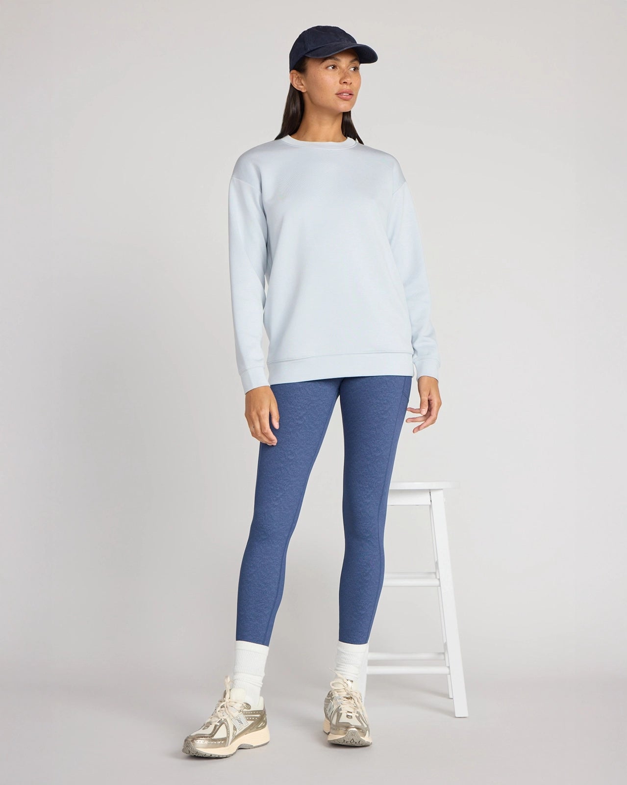 The Warm Stretch GRS Certified Recycled Poly + TENCEL™ Modal Sweatshirt - Light Blue