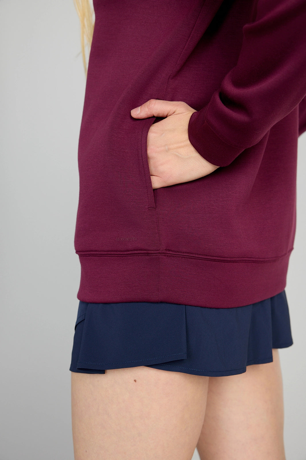 The Warm Stretch GRS Certified Recycled Poly + Modal Sweatshirt - Maroon
