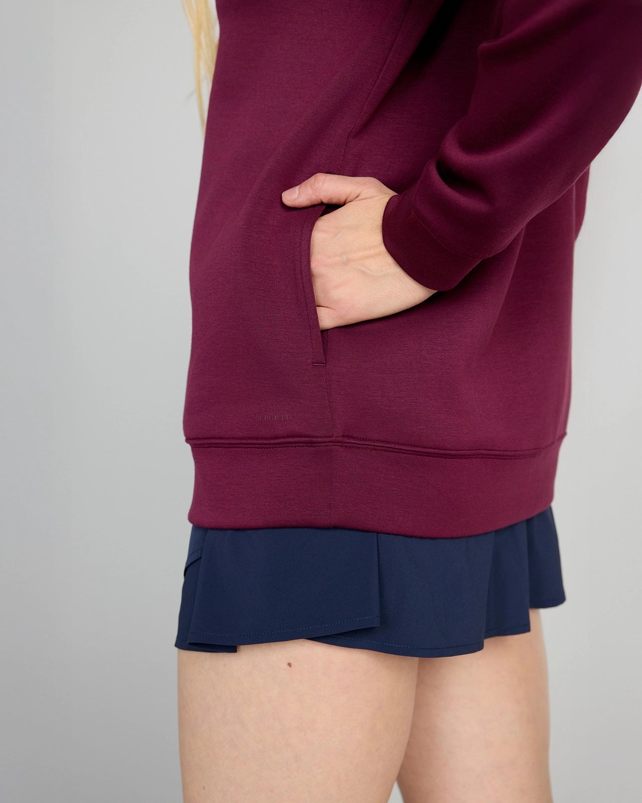 The Warm Stretch GRS Certified Recycled Poly + TENCEL™ Modal Sweatshirt - Maroon