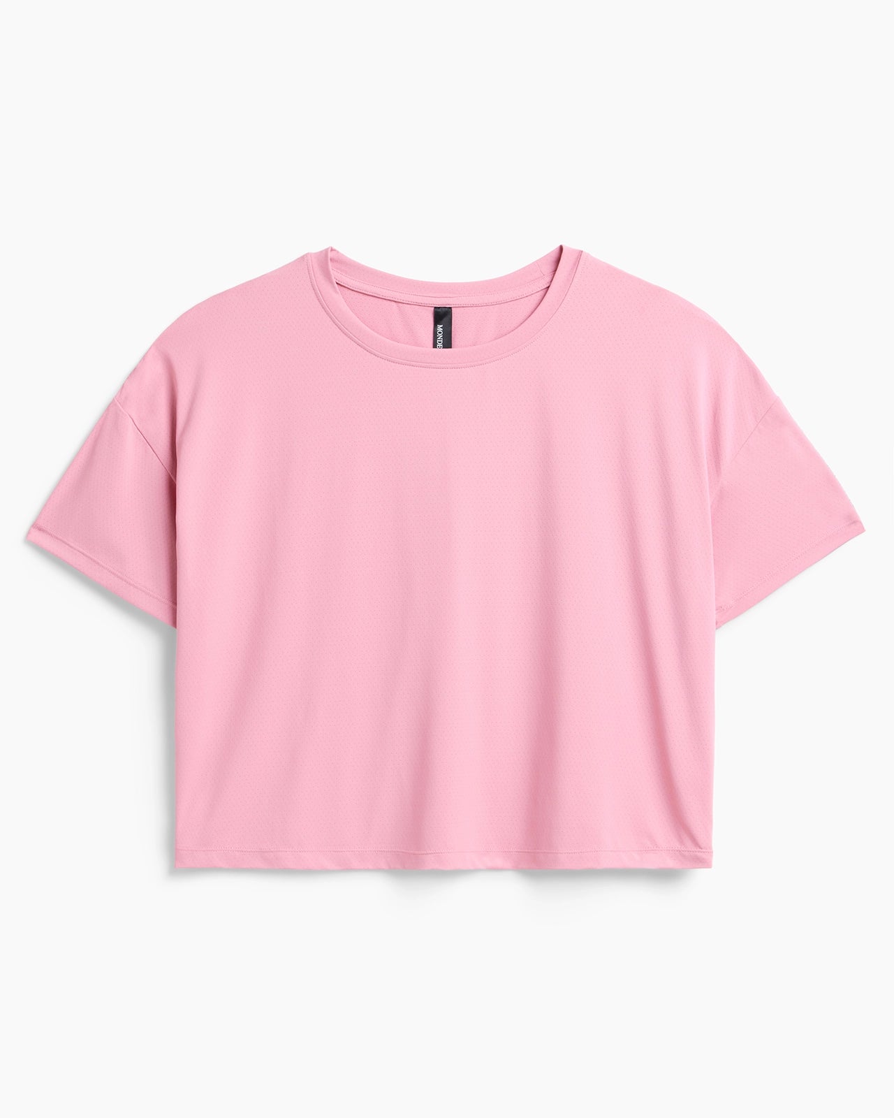 The Breathable GRS Certified Recycled Nylon Mesh Cropped Tee - Polignac Pink