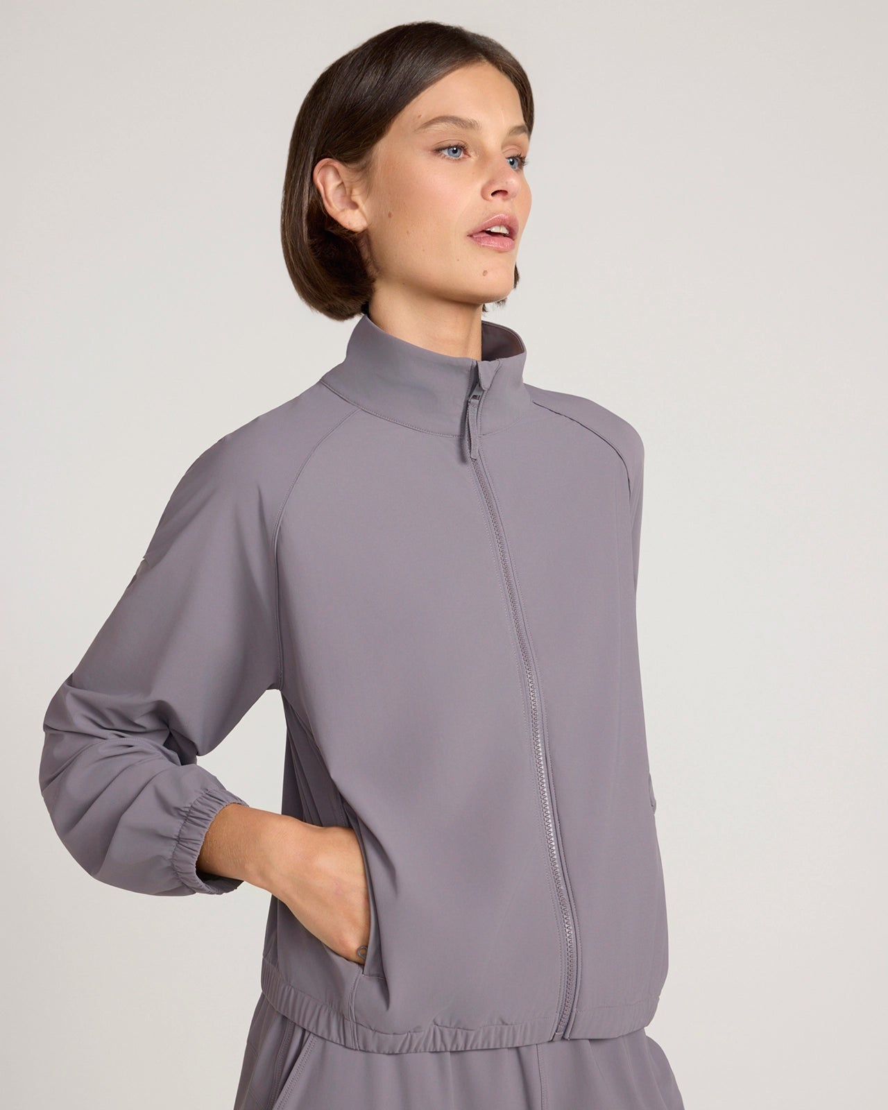 The Active Tricot Jacket with Piping - Excalibur Purple