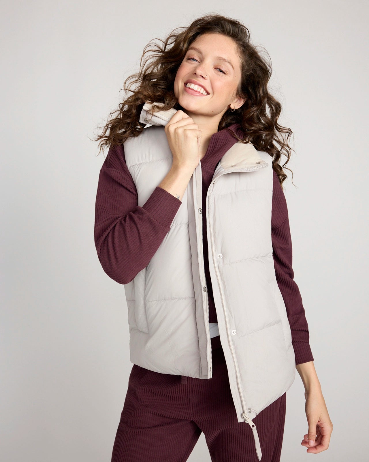 The Soft Luxe Ribbed GRS Certified Recycled Poly Cropped Hoodie