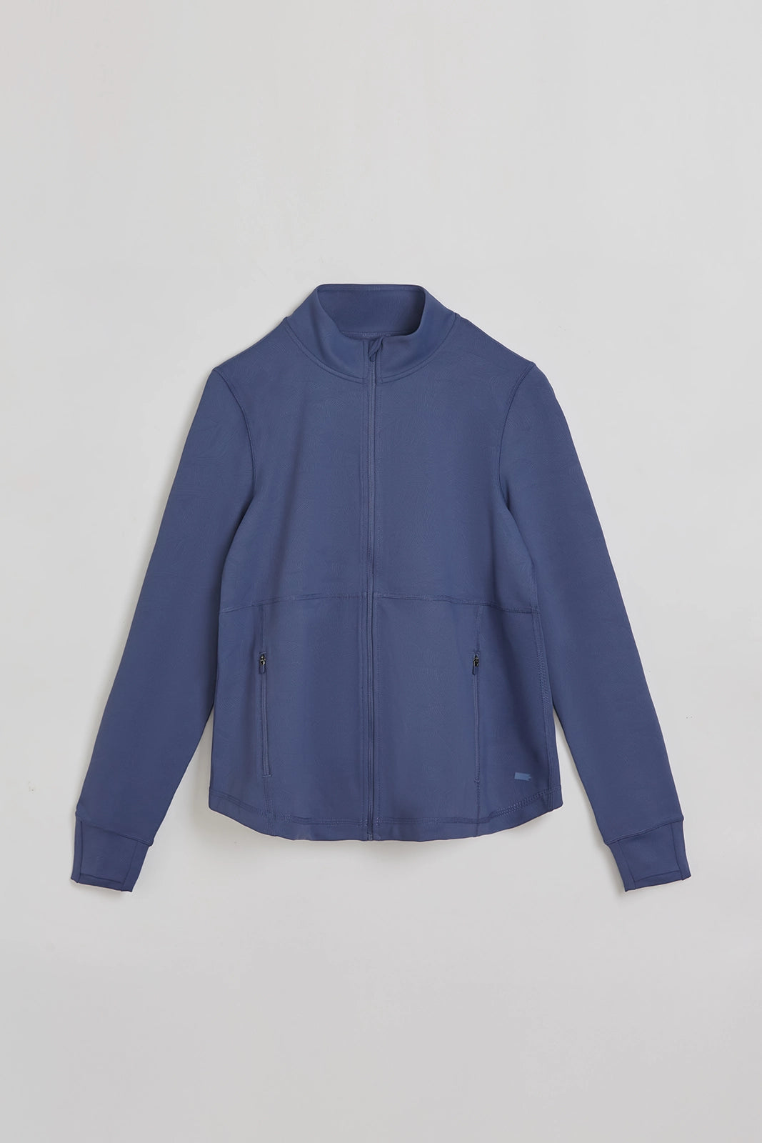 The Active Shadow Waves Jacquard Full Zip Jacket - Dazzling Blue