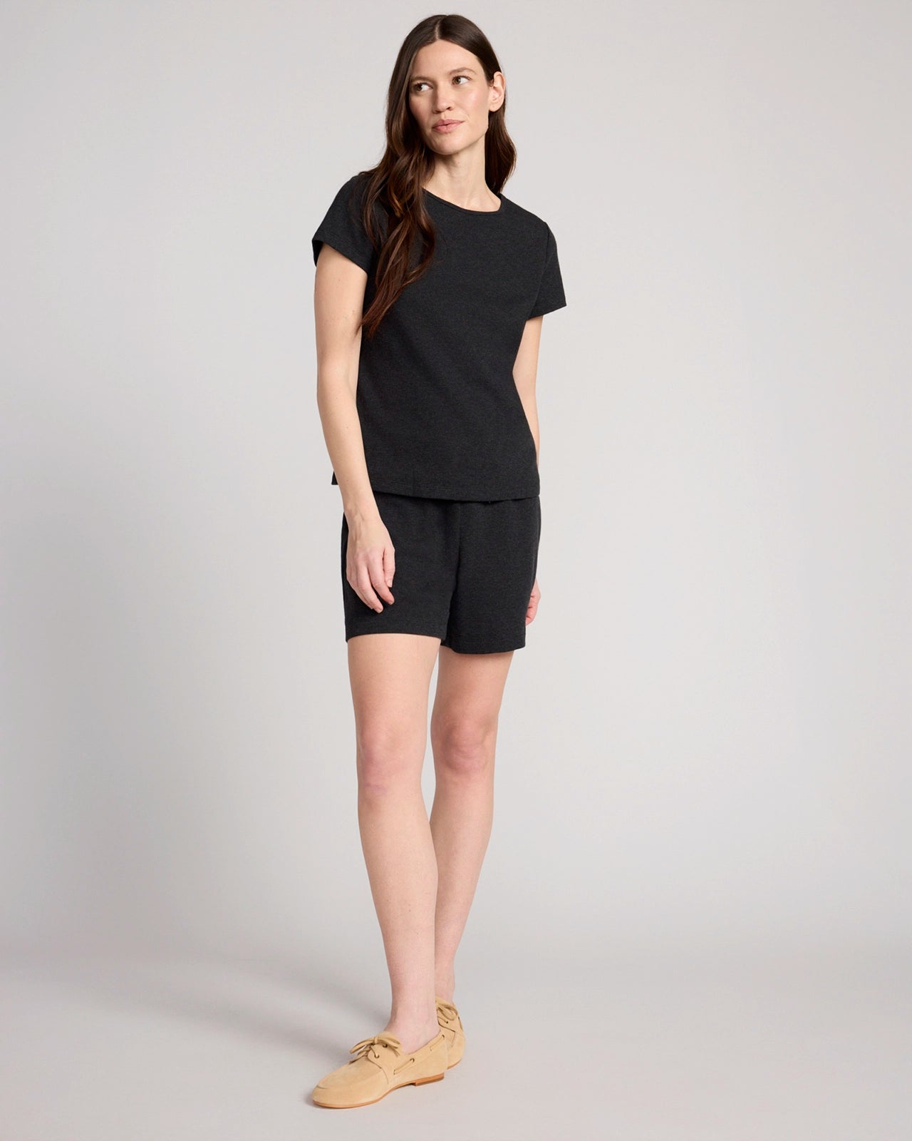 The Organic Cotton Club Waffle Tee - Black