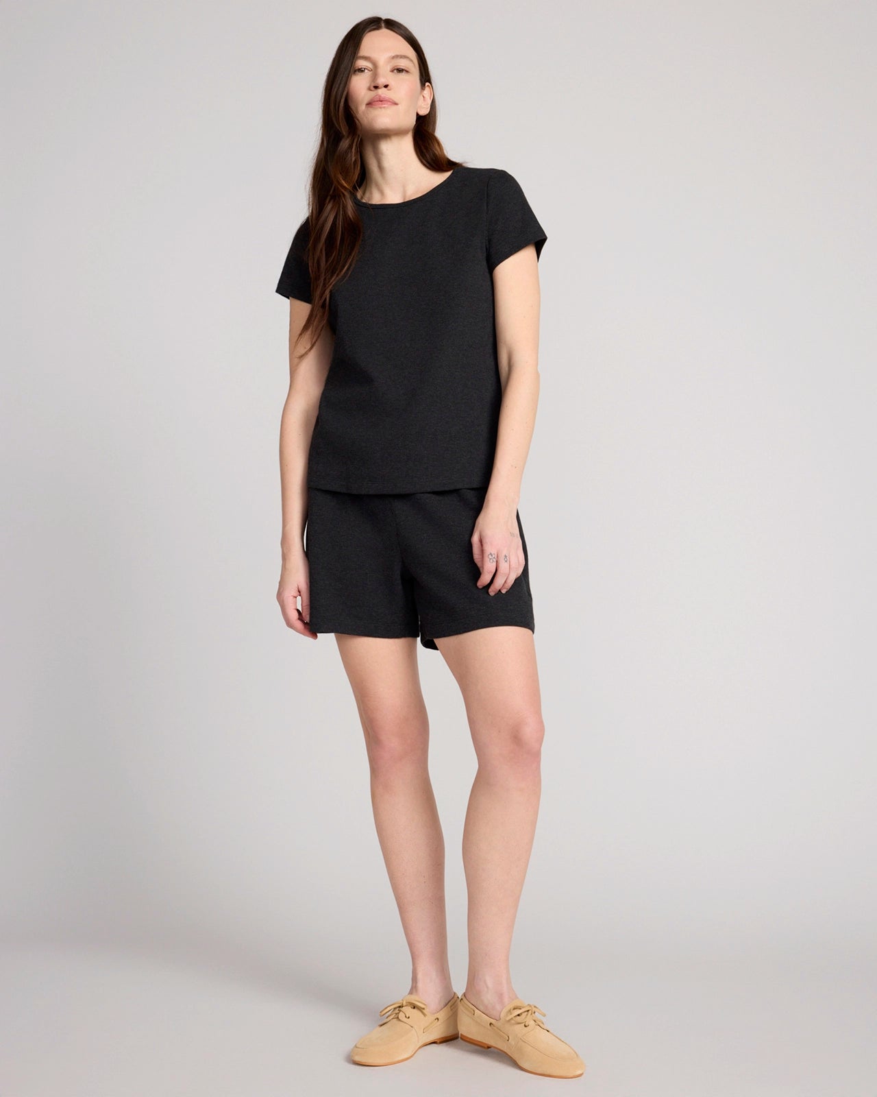 The Organic Cotton Club Waffle Short - Black