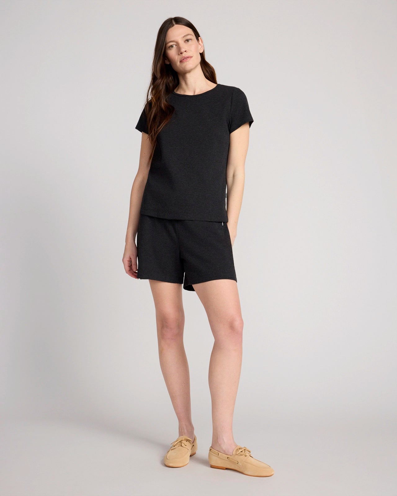The Organic Cotton Club Waffle Tee - Black
