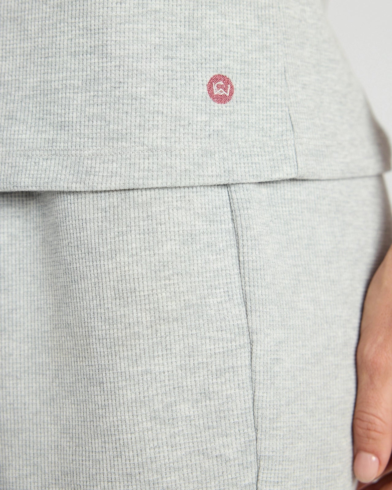 The Organic Cotton Club + GRS Certified Recycled Poly Waffle Tee - Grey