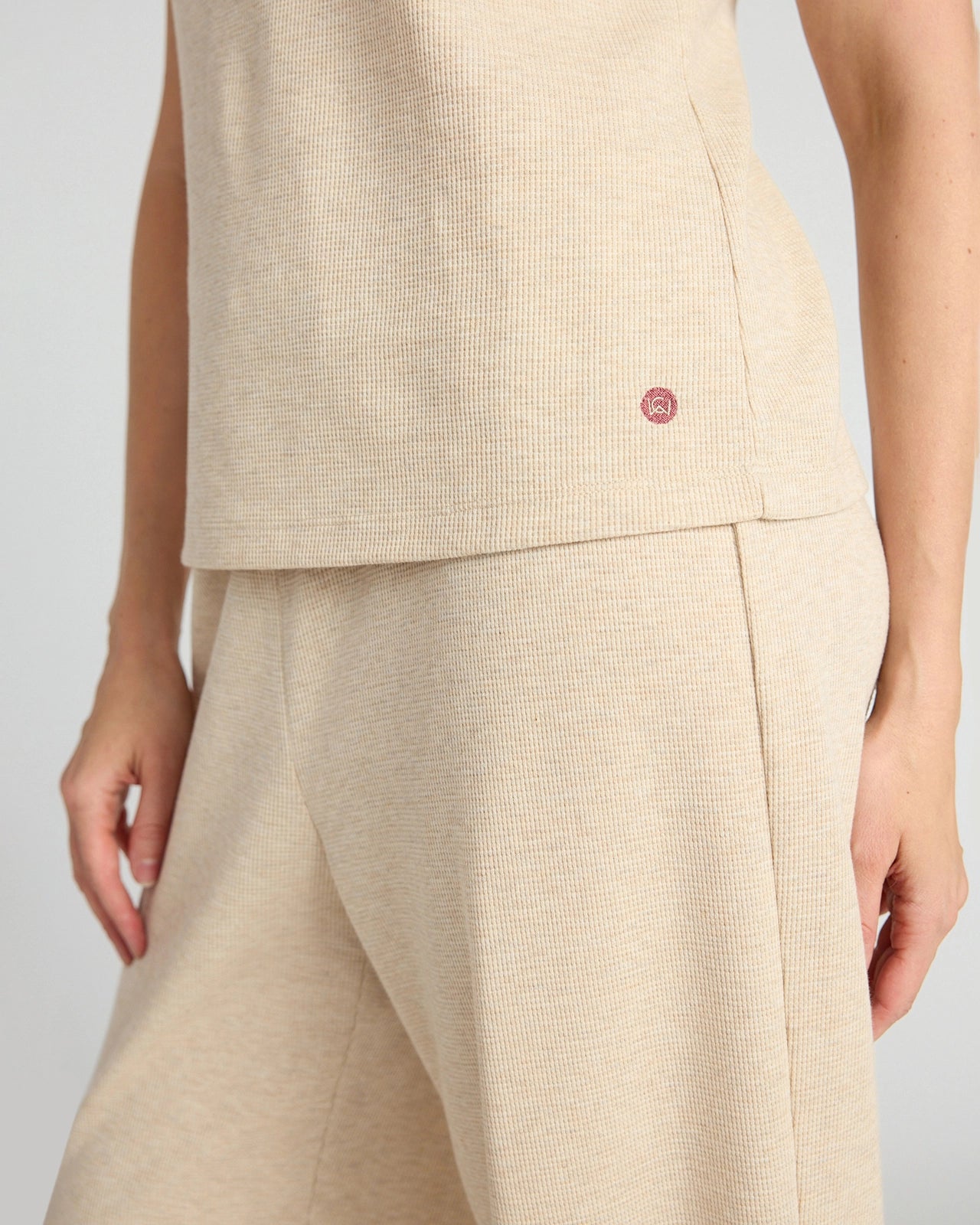 The Organic Cotton Club + GRS Certified Recycled Poly Waffle Tee - Brown