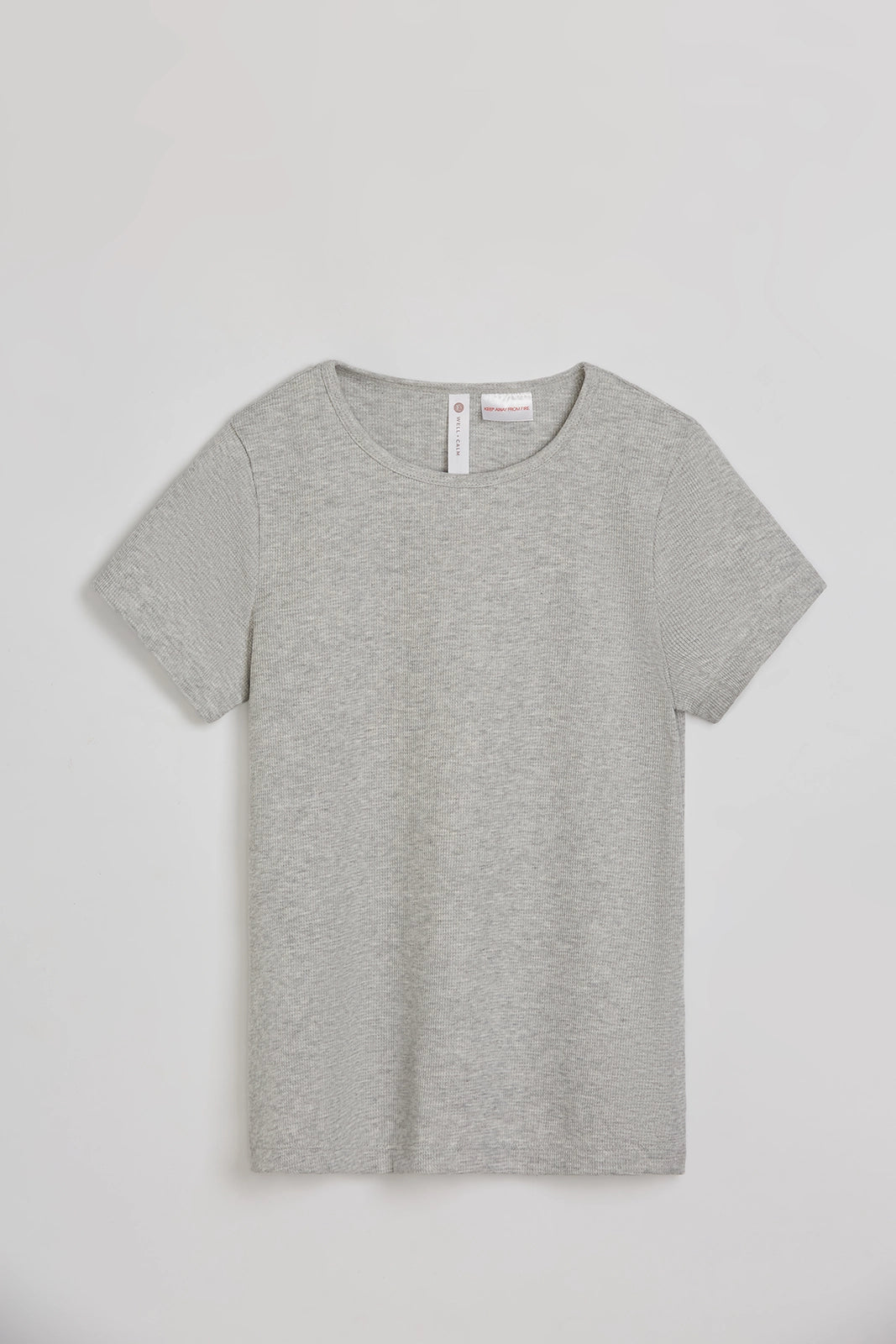 The Organic Cotton Club Waffle Tee - Light Heather Grey