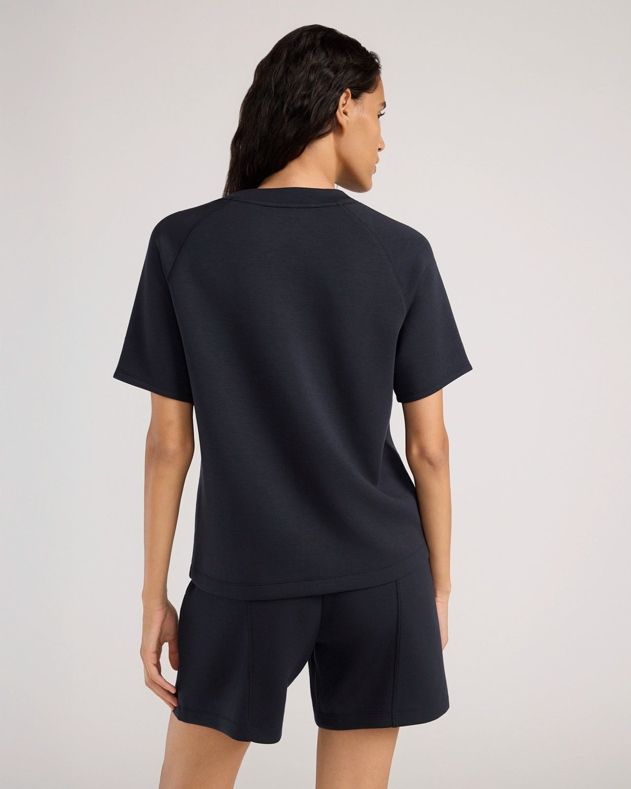 The Soft Tech Fleece Short Sleeve Top - Black