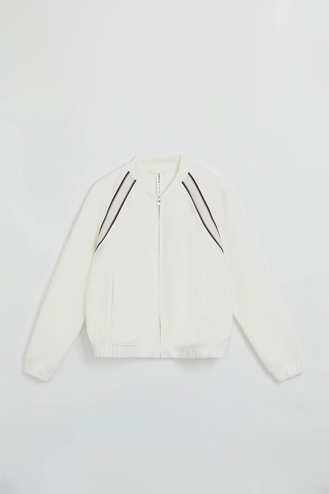 The Soft Luxe Organic Cotton Bomber Jacket - Cream