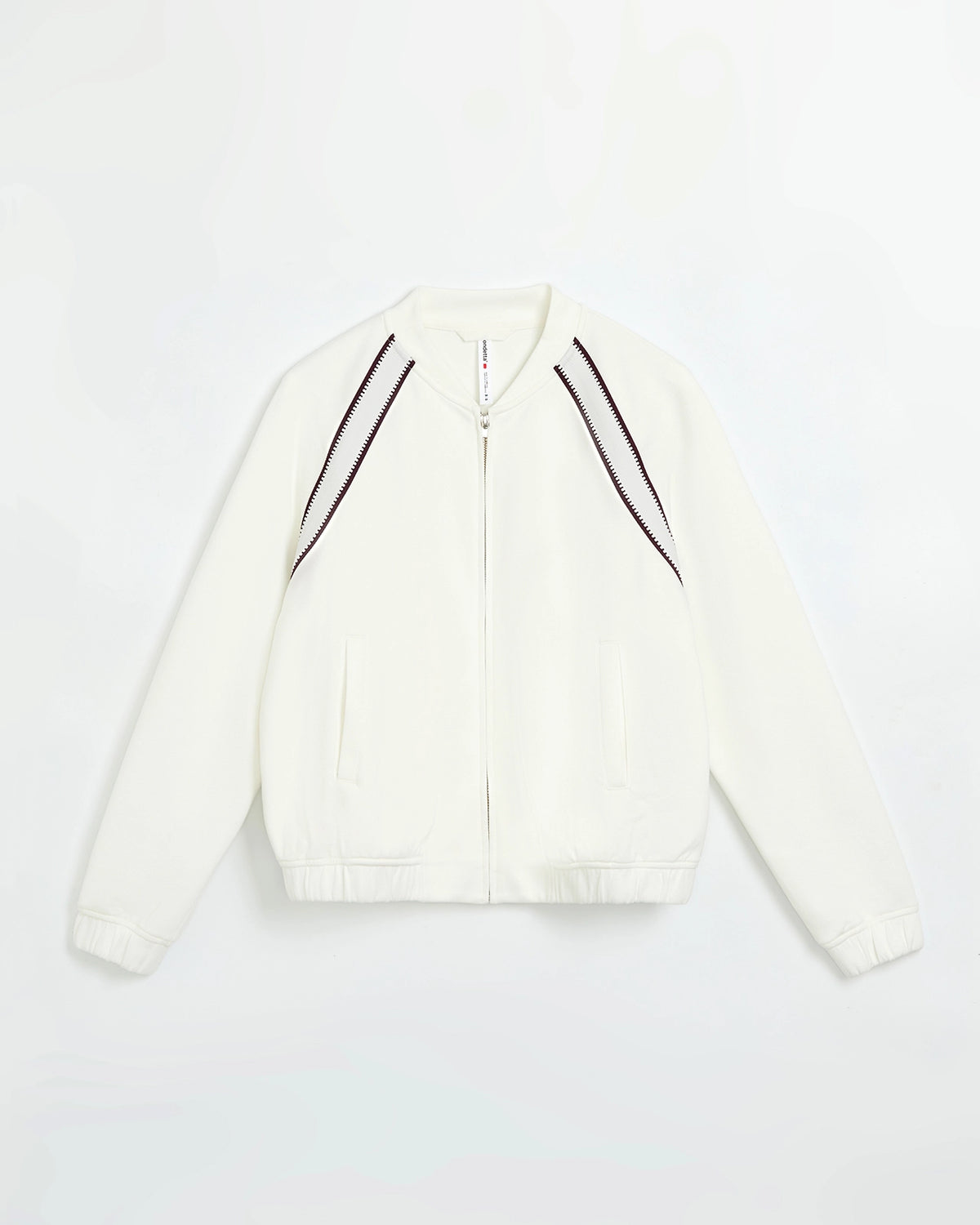 The Soft Luxe Organic Cotton Bomber Jacket - Cream