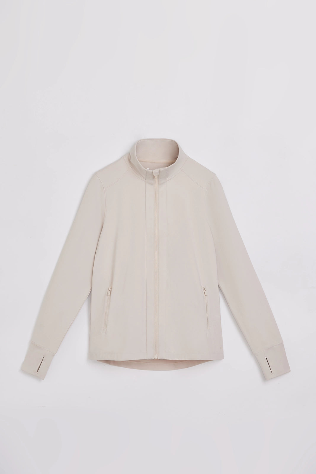 The Soft Luxe Peached Relaxed Yoga Jacket - Pumice Stone Beige
