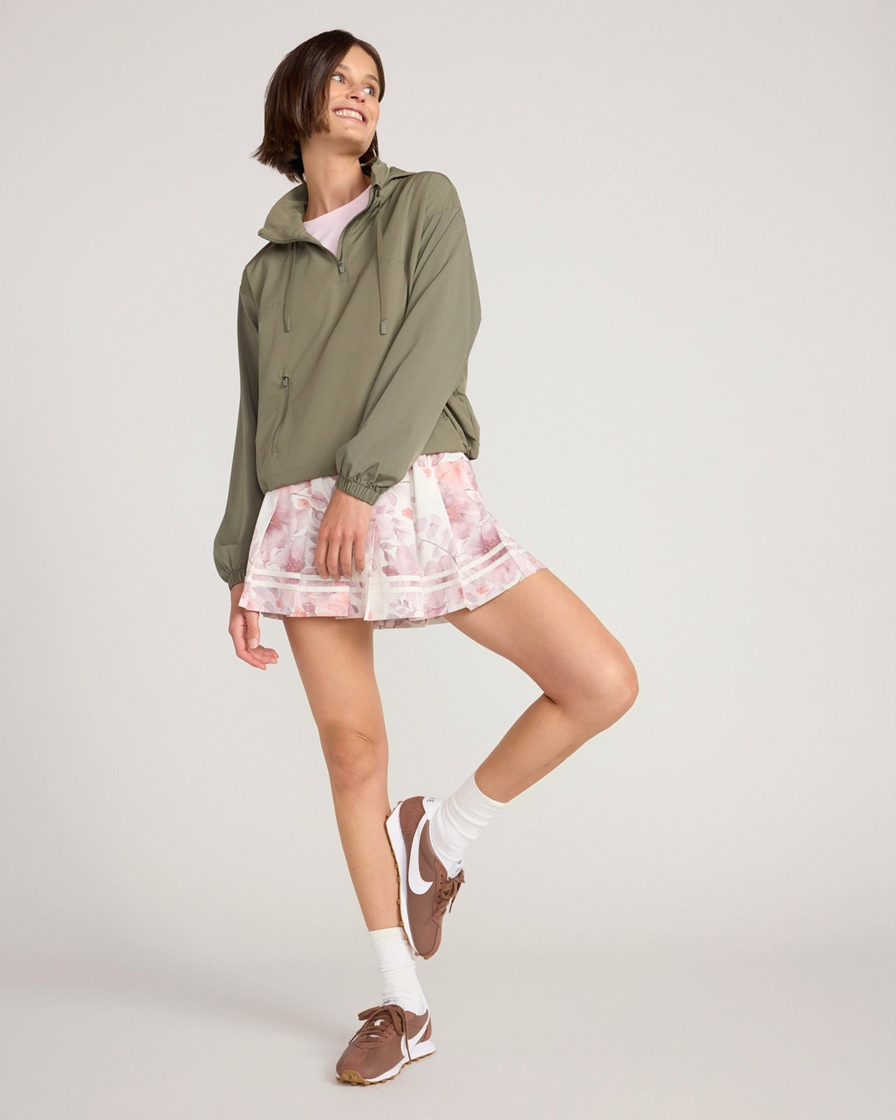 The Stretch Lightweight Run Popover Jacket - Dusty Olive