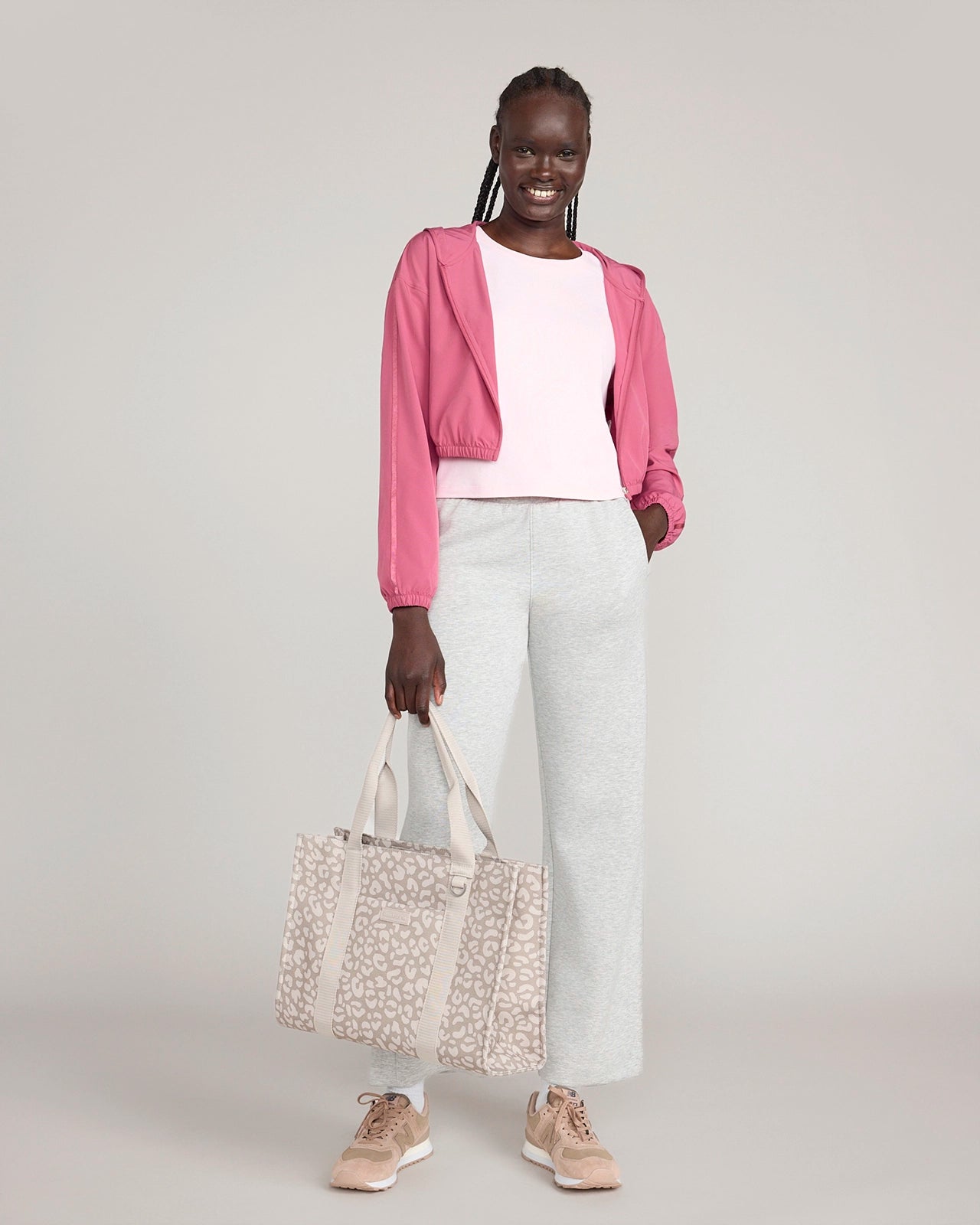 The Active Cropped Hooded Jacket - Malaga Pink