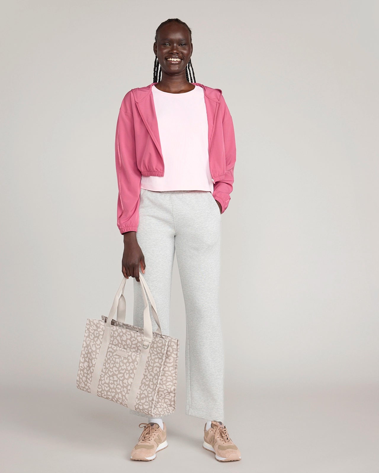The Active Cropped Hooded Jacket - Malaga Pink
