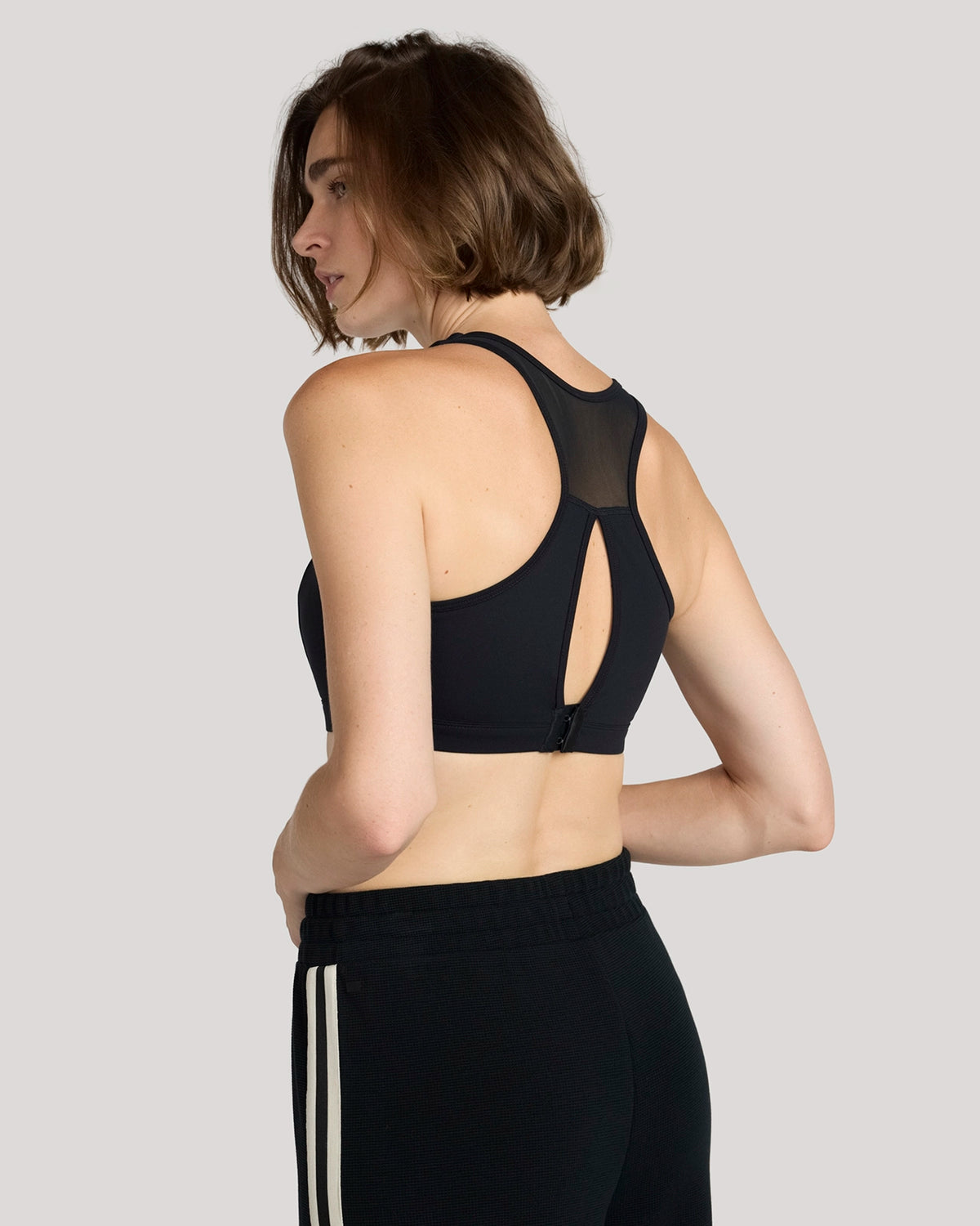 The Active Mesh Back Sports Bra - Black