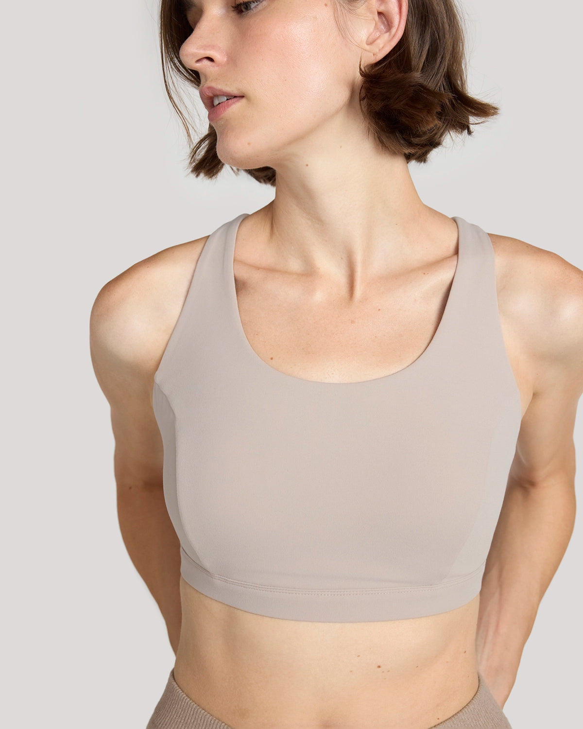 The Active Mesh Back Sports Bra - Atmosphere Beige
